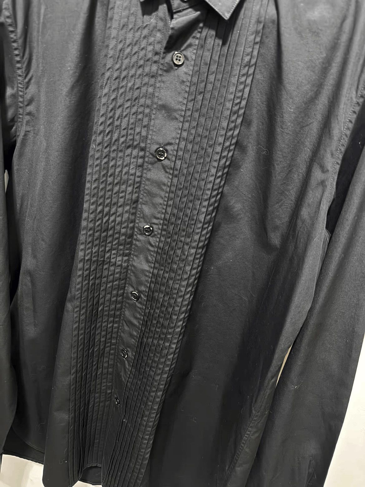 Saint Laurent Paris Sz 40 Saint Laurent Paris by Hedi 13AW Runway Formal Shirt- Size US L / EU 52-54 / 3 - 3 Thumbnail