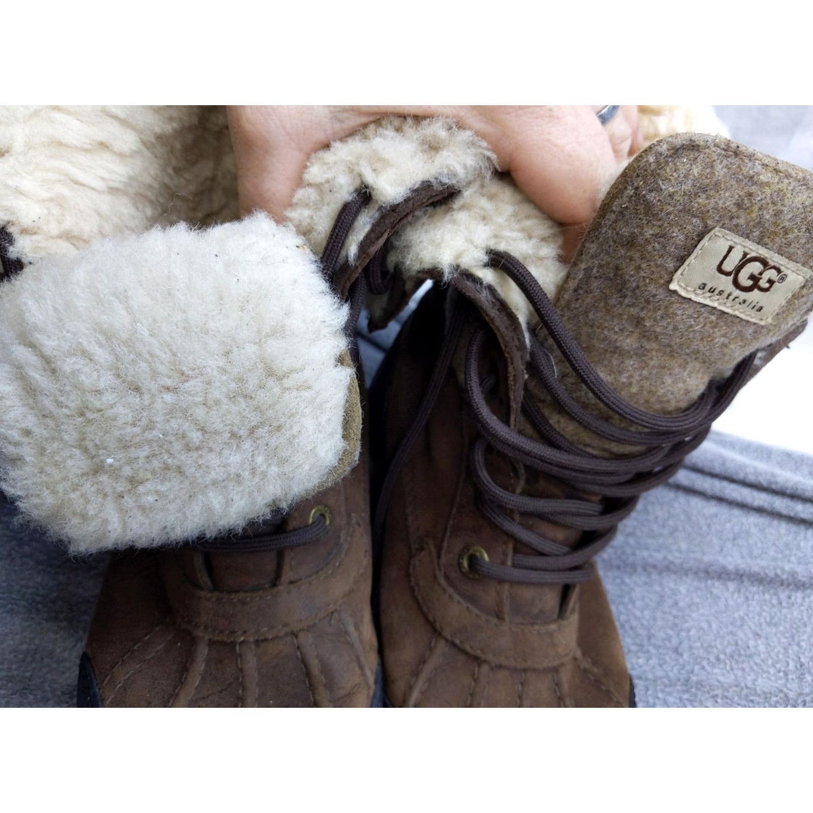 Ugg UGG Boots Womens Size 8 Brown Leather Shearling Waterproof Winter Snow Boot Size US 8 / IT 38 - 6 Thumbnail