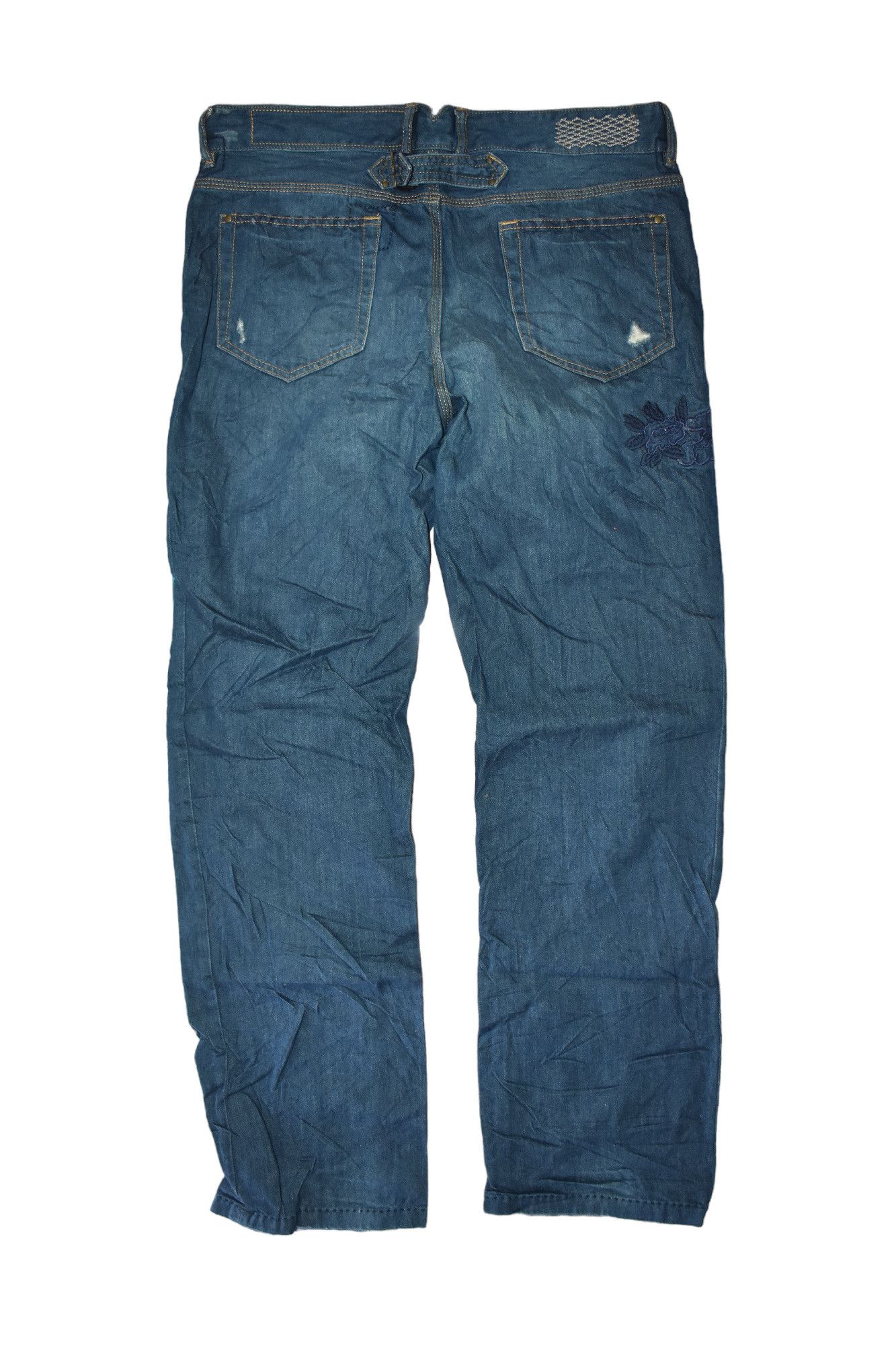 If Six Was Nine × Japanese Brand Vintage Eddie Bauer Patchwork Jeans Like Kapital Size US 34 / EU 50 - 7 Thumbnail