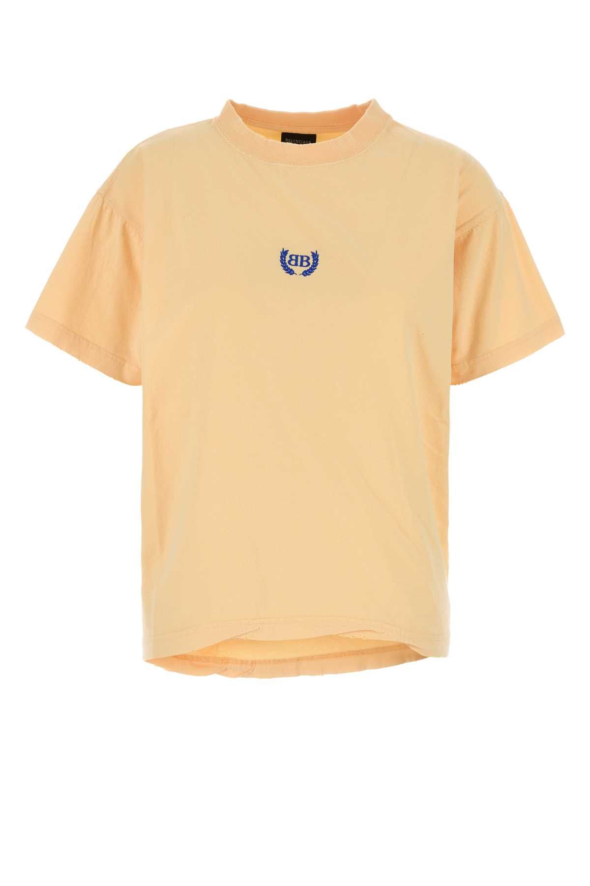 Balenciaga Pastel Orange Cotton Oversize T-Shirt Size S / US 4 / IT 40 - 1 Thumbnail