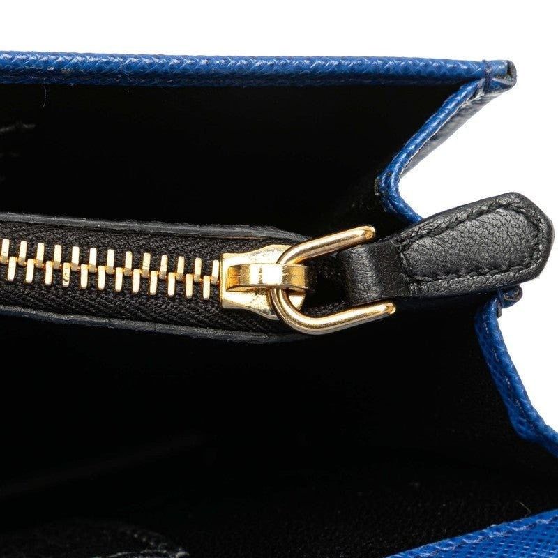 Prada Prada Chain Saffiano Leather Shoulder Bag Blue Size ONE SIZE - 6 Thumbnail