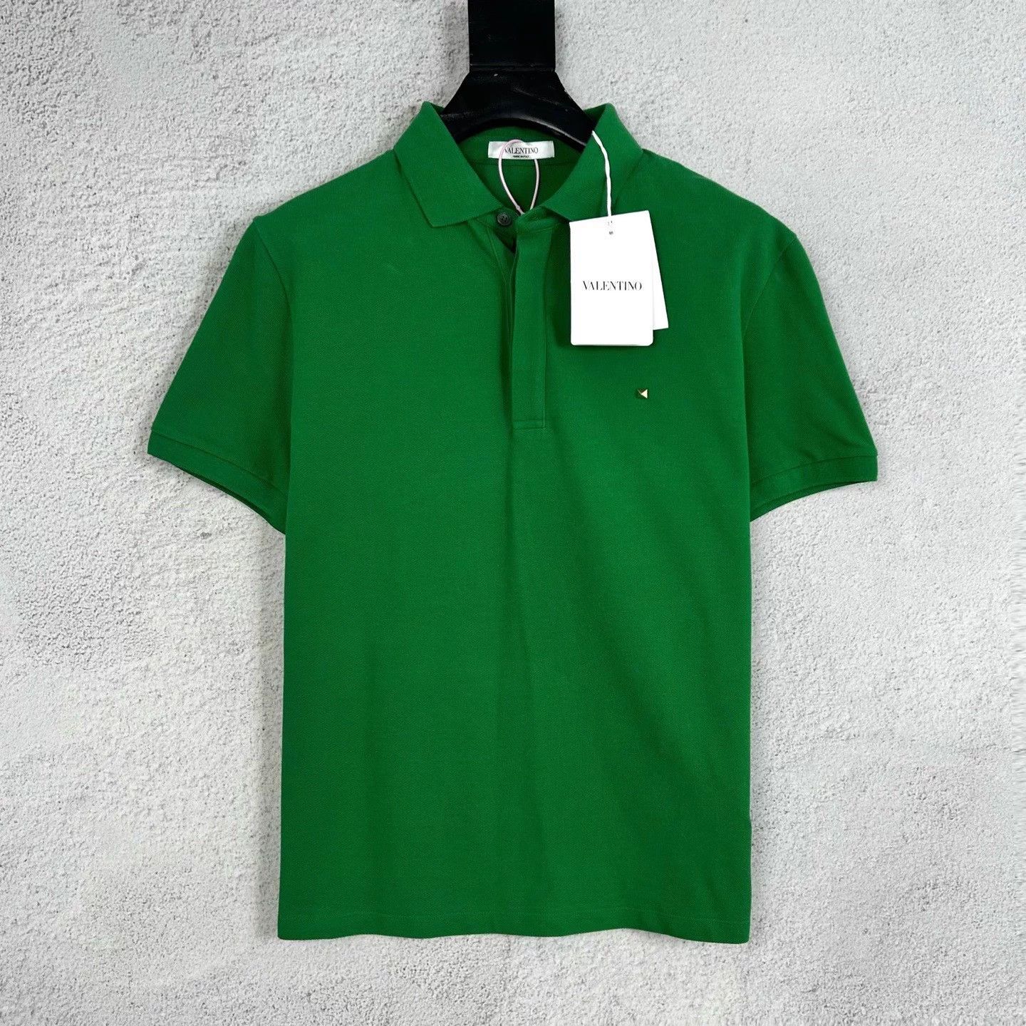 Valentino VALENTINO Green Rivet Short-Sleeve Polo S NWT Size US XXL / EU 58 / 5 - 1 Thumbnail