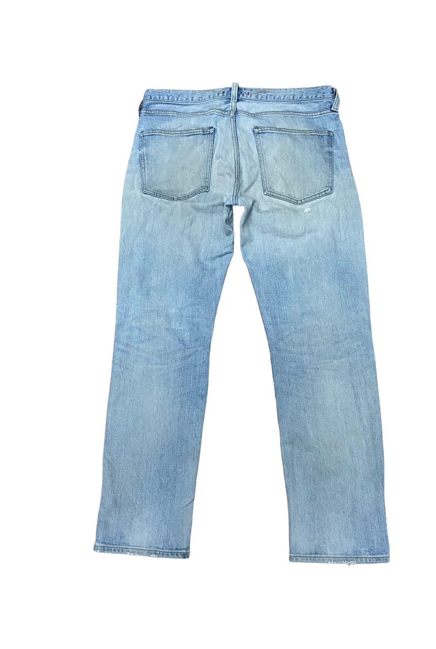 Japanese Brand 💥BEST OFFER 💥VINTAGE RED CARD WORK DISTRESSED DENIM Size US 34 / EU 50 - 2 Thumbnail