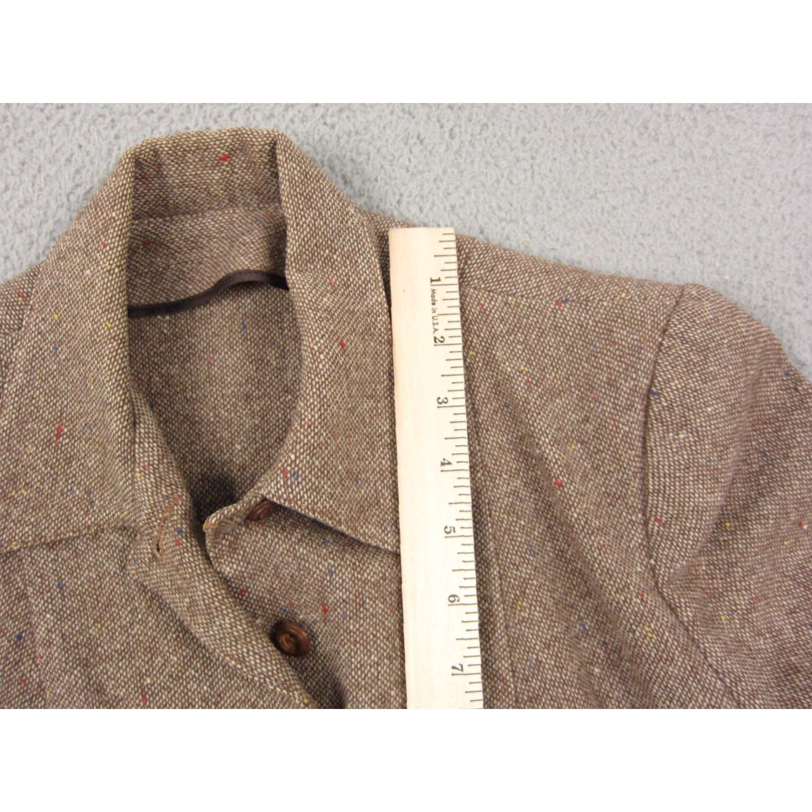 Vintage VINTAGE Fashioned by Lampl Tweed Jacket Womens Small Brown Blazer Coat 50s 60s 80s 90s Classic Size S / US 4 / IT 40 - 7 Thumbnail