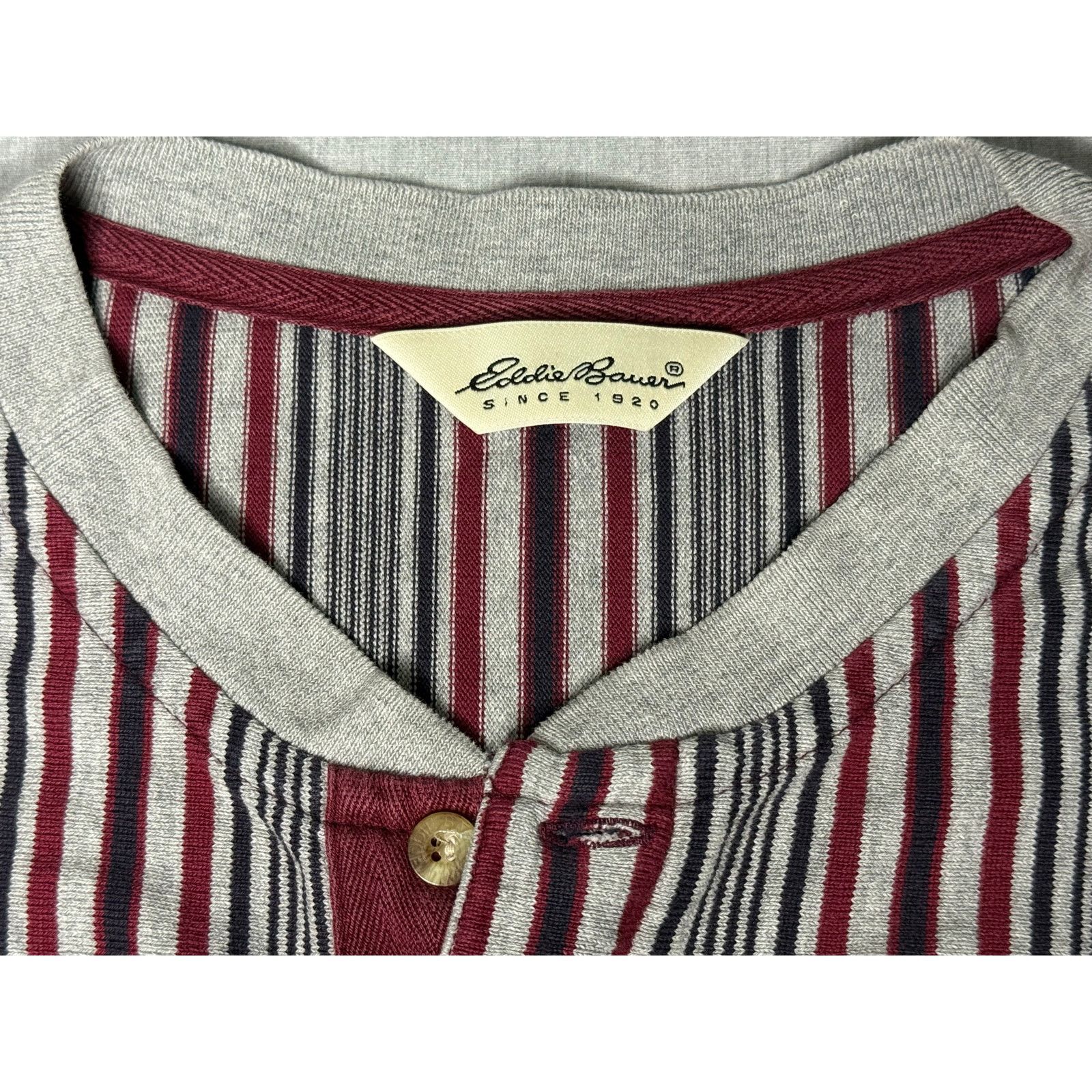 Eddie Bauer Eddie Bauer Striped Henley Button Long Sleeve Shirt Large Size US L / EU 52-54 / 3 - 3 Thumbnail