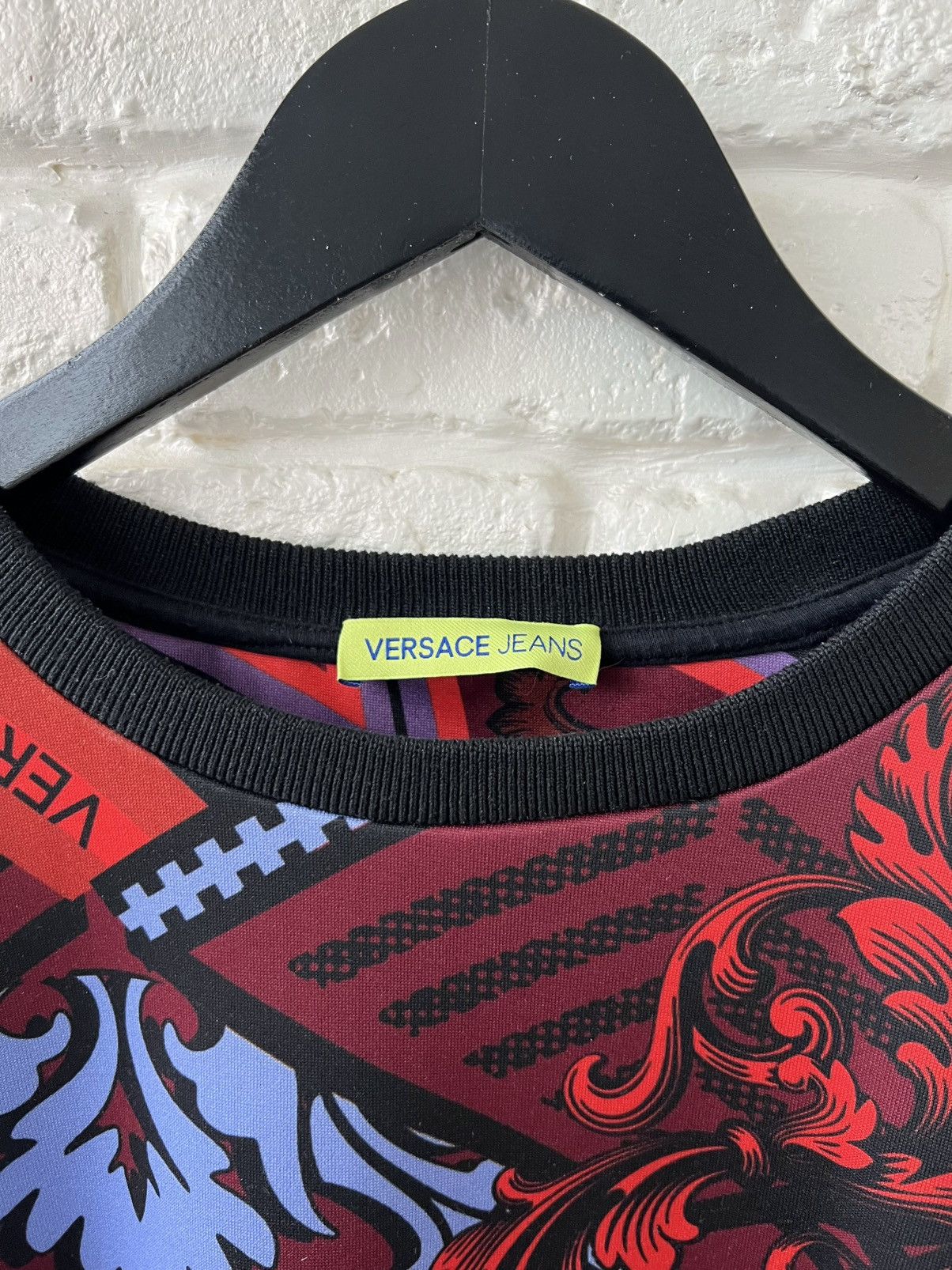 Versace Jeans Couture Versace Multicolor Logo Crew Neck Sweatshirt Size M / US 6-8 / IT 42-44 - 3 Thumbnail