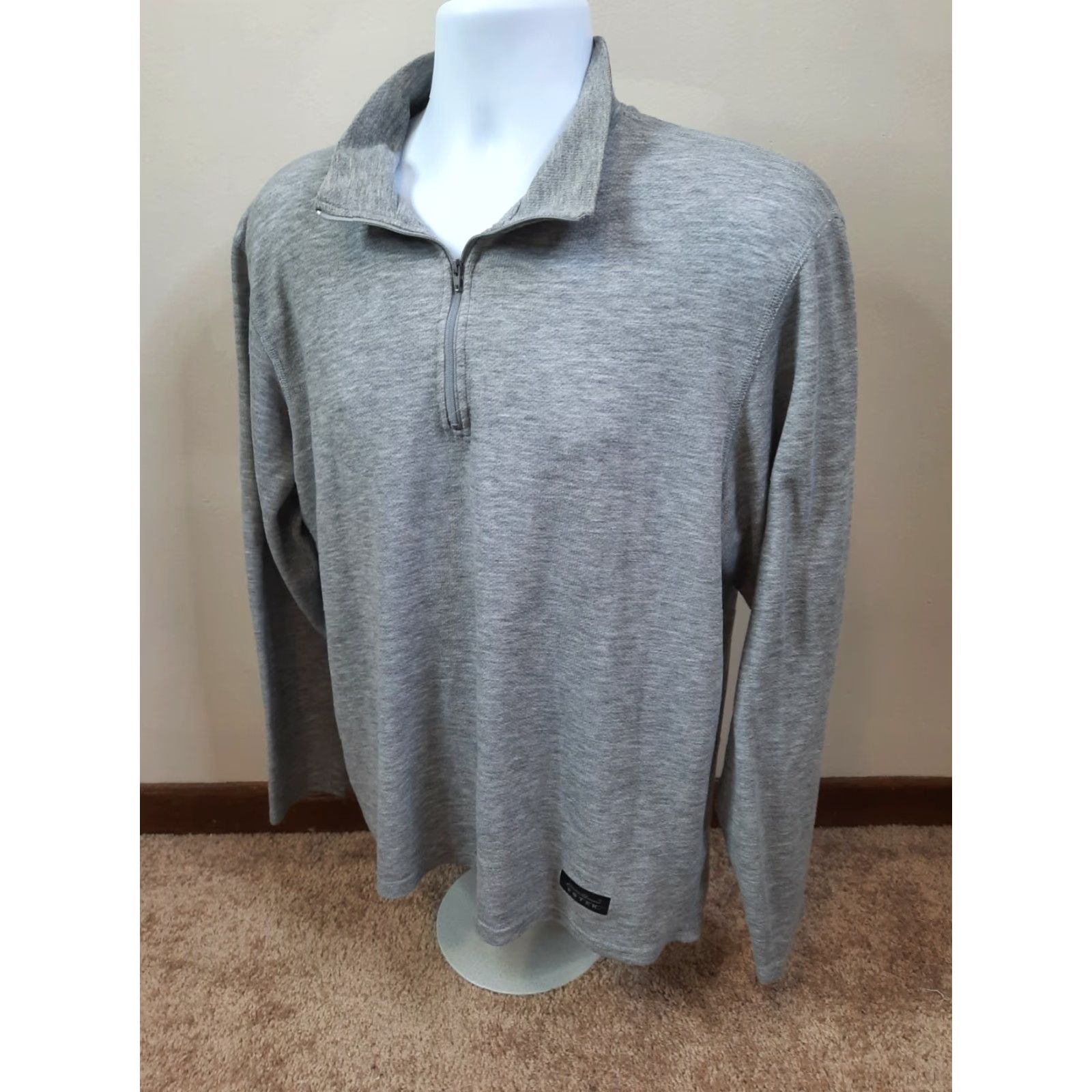 Eddie Bauer Eddie Bauer EBTECH 1/4 Zip Fleece Sweatshirt XL Mens Heather Gray Mock Sweatshirt Size US XL / EU 56 / 4 - 5 Thumbnail