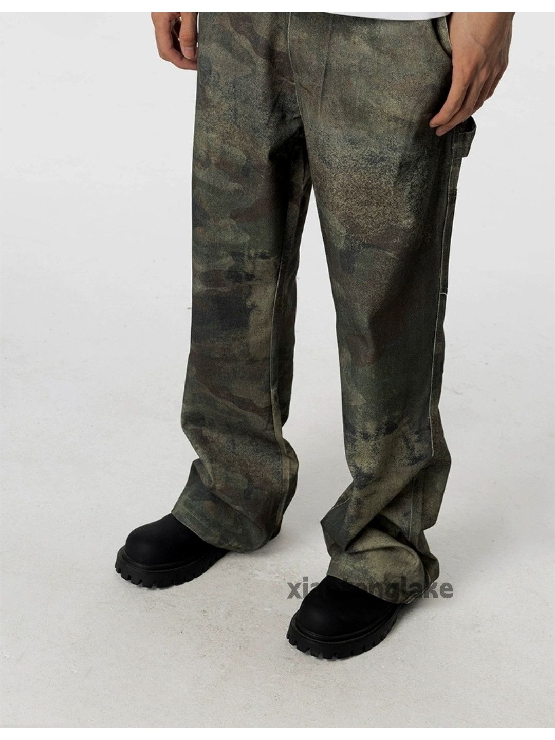 Designer × Japanese Brand × Vintage utility military outdoor carpenter flared pattern pants Size US 30 / EU 46 - 2 Thumbnail
