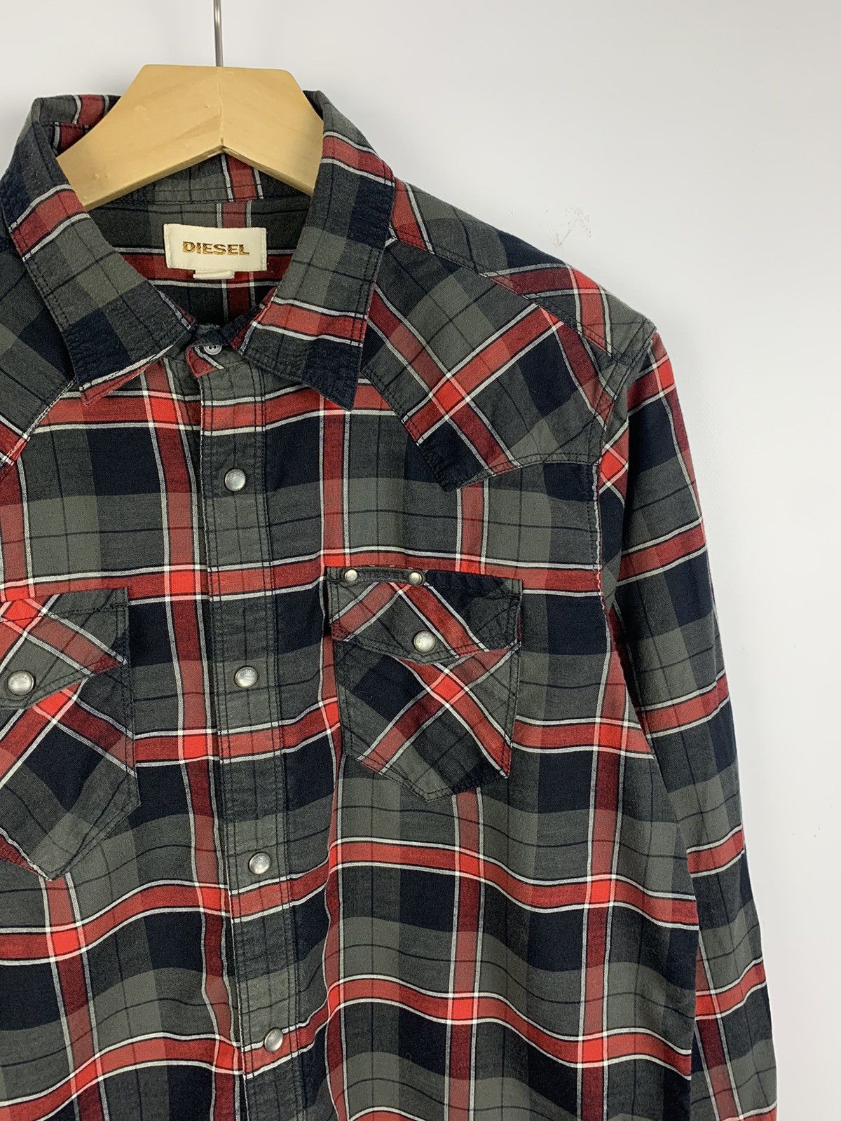 Diesel Diesel Plaid Avant Garde Shirt Buttons Ups Mens Size M Y2K Size US M / EU 48-50 / 2 - 4 Thumbnail