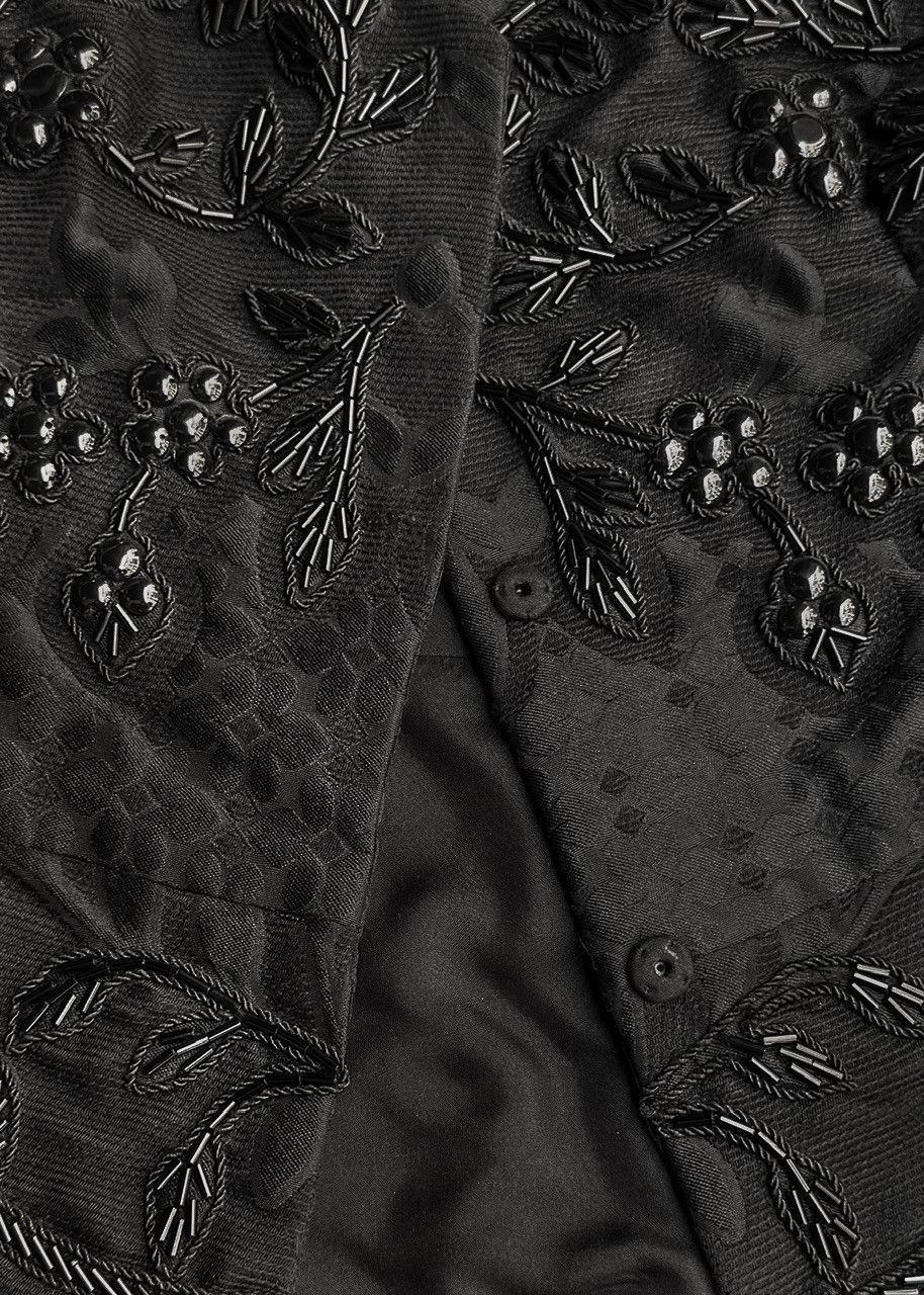 Valentino Valentino Black Beaded Bustier Top Size M / US 6-8 / IT 42-44 - 8 Thumbnail