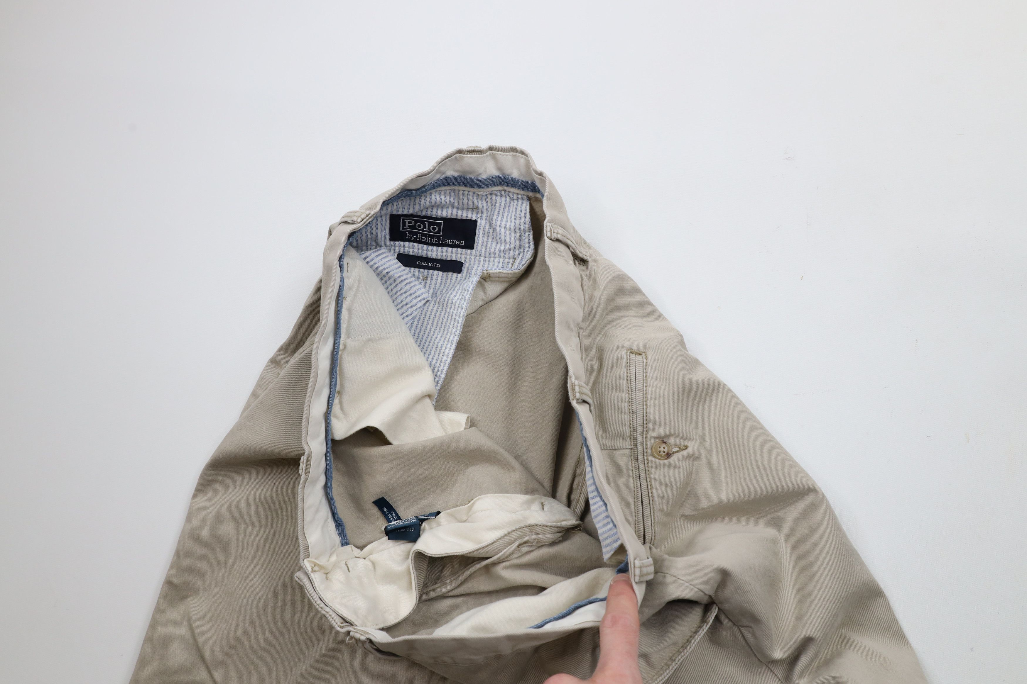Ralph Lauren × Vintage Vintage Ralph Lauren Wide Leg Classic Fit Chino Pants Size US 38 / EU 54 - 7 Thumbnail