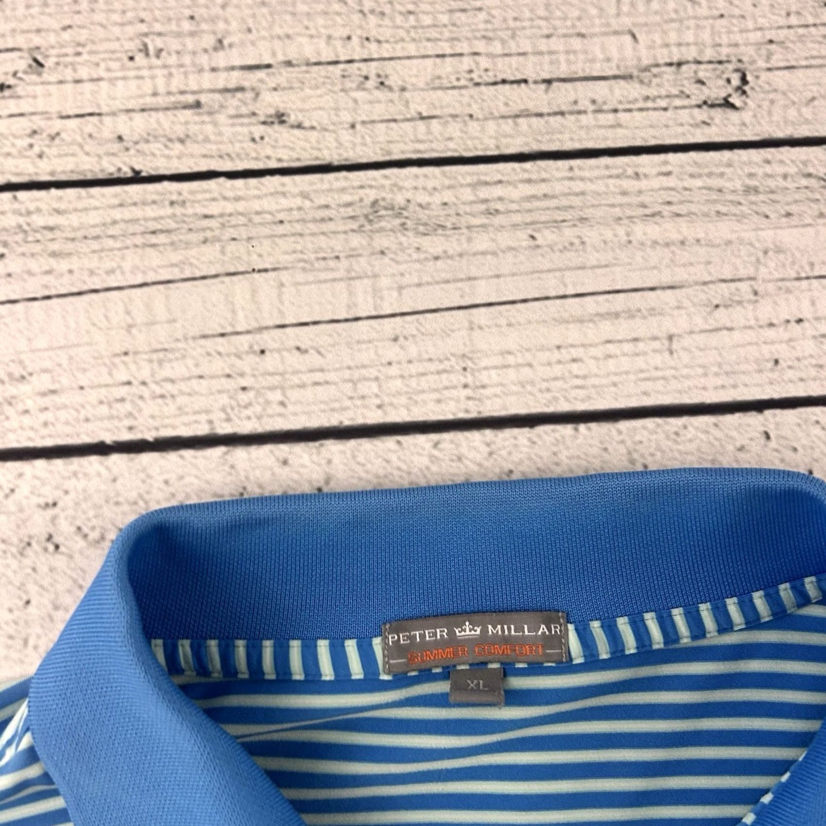 Peter Millar Peter Millar Summer Comfort Striped Spanish Oaks Polo Shirt Men's XL Blue Short Sleeve Button-Up Casual Shirt Size US XL / EU 56 / 4 - 3 Thumbnail
