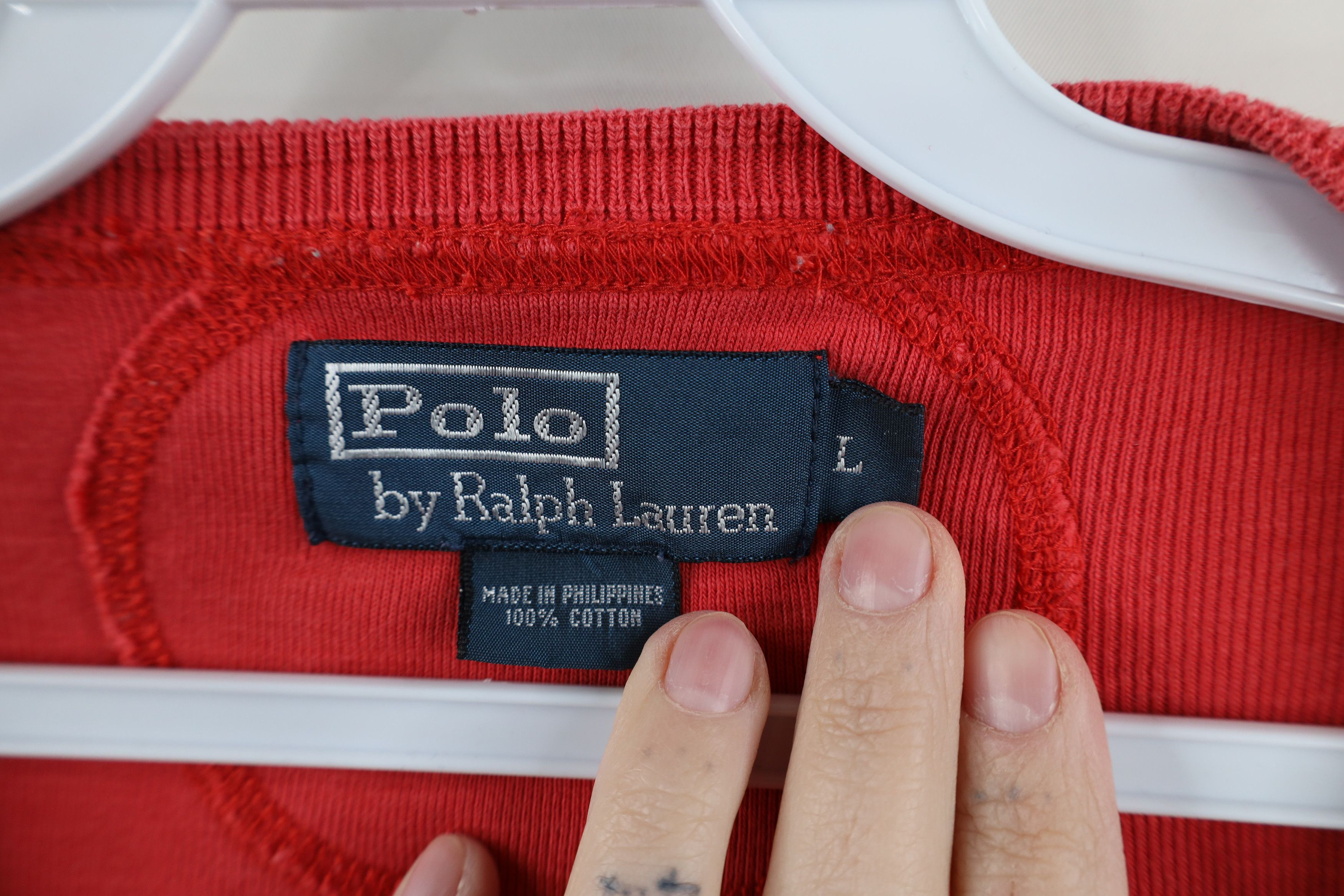 Ralph Lauren × Vintage Vintage 90s Ralph Lauren Ribbed Long Sleeve Henley T-Shirt Size US L / EU 52-54 / 3 - 7 Thumbnail