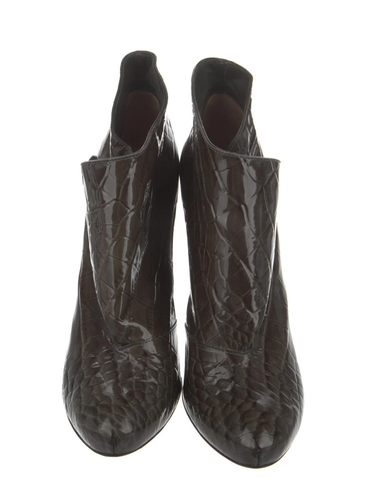 Louis Vuitton Louis Vuitton Alligator Patent Leather Boots US9 IT40 Size US 9 / IT 39 - 3 Thumbnail