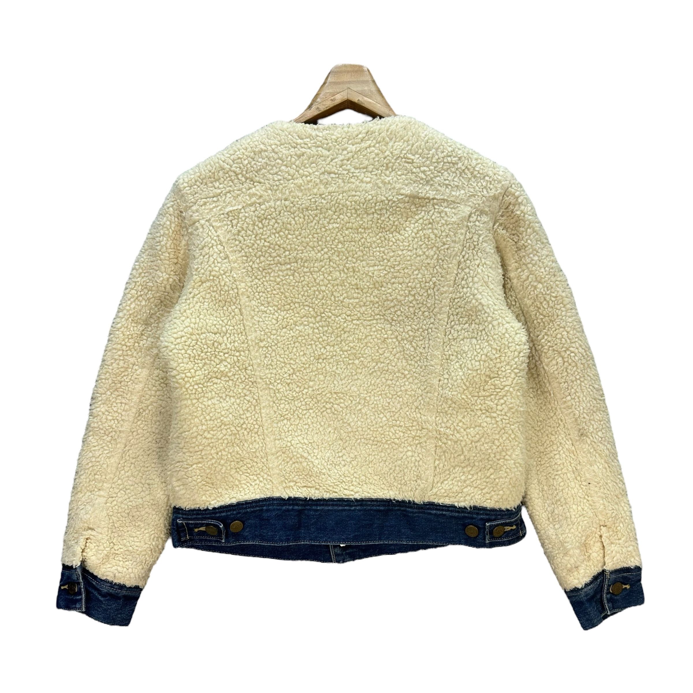 Lee Lee X E Hyphen World Gallery Sherpa Denim Jacket #A27-0628 Size M / US 6-8 / IT 42-44 - 10 Thumbnail