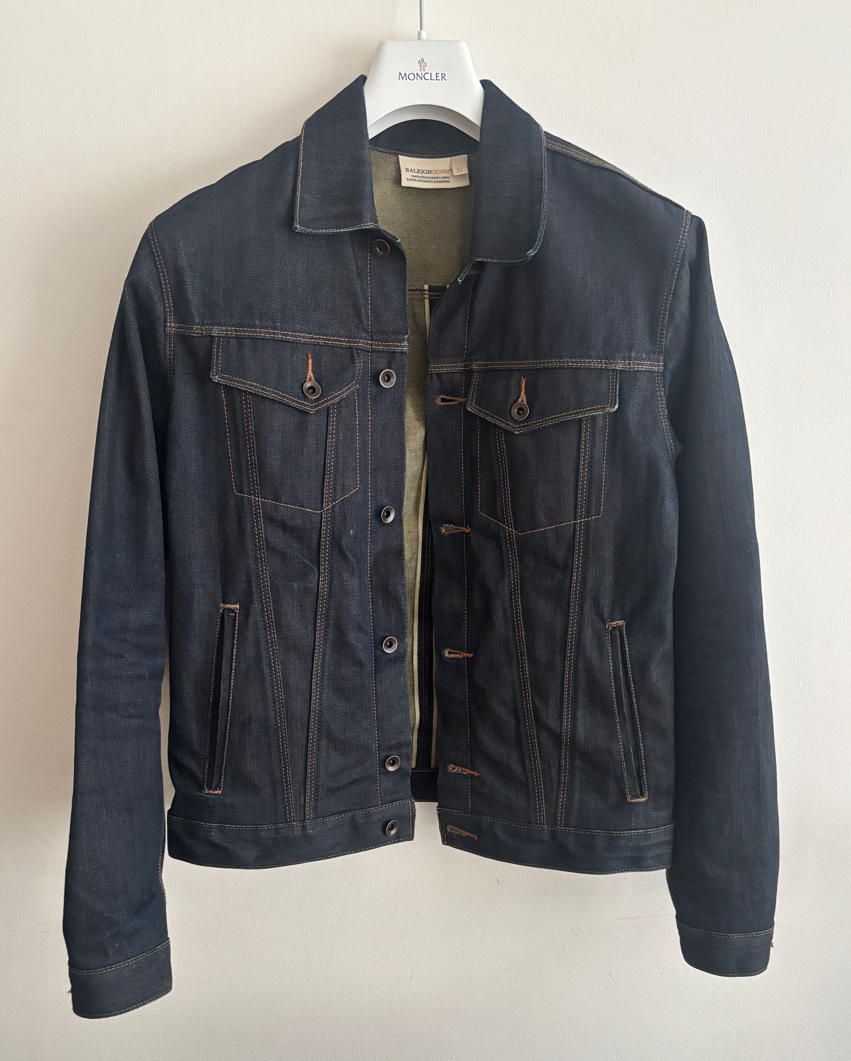 Raleigh Denim $585 Cone Mills White Oak Blue/ Indigo Raw Denim Jacket Size US S / EU 44-46 / 1 - 5 Thumbnail