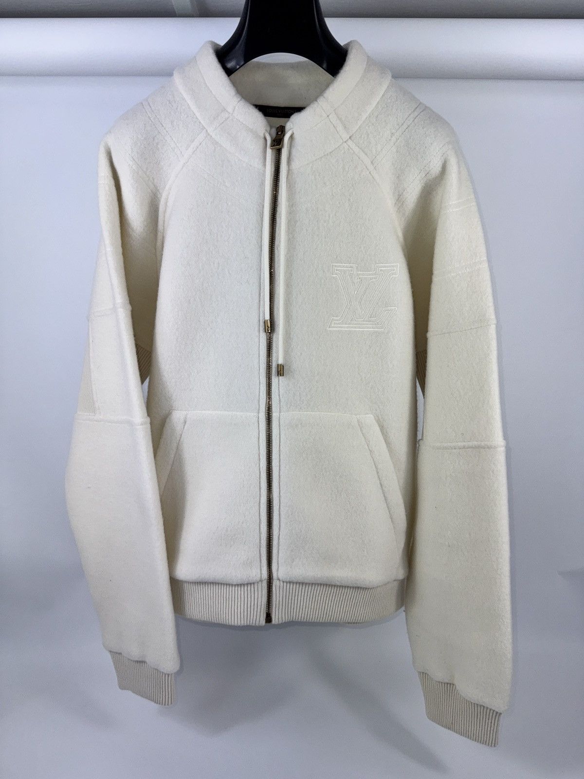 Louis Vuitton WOOL TEXTURED ZIP UP JUMPER Size US XL / EU 56 / 4 - 1 Thumbnail