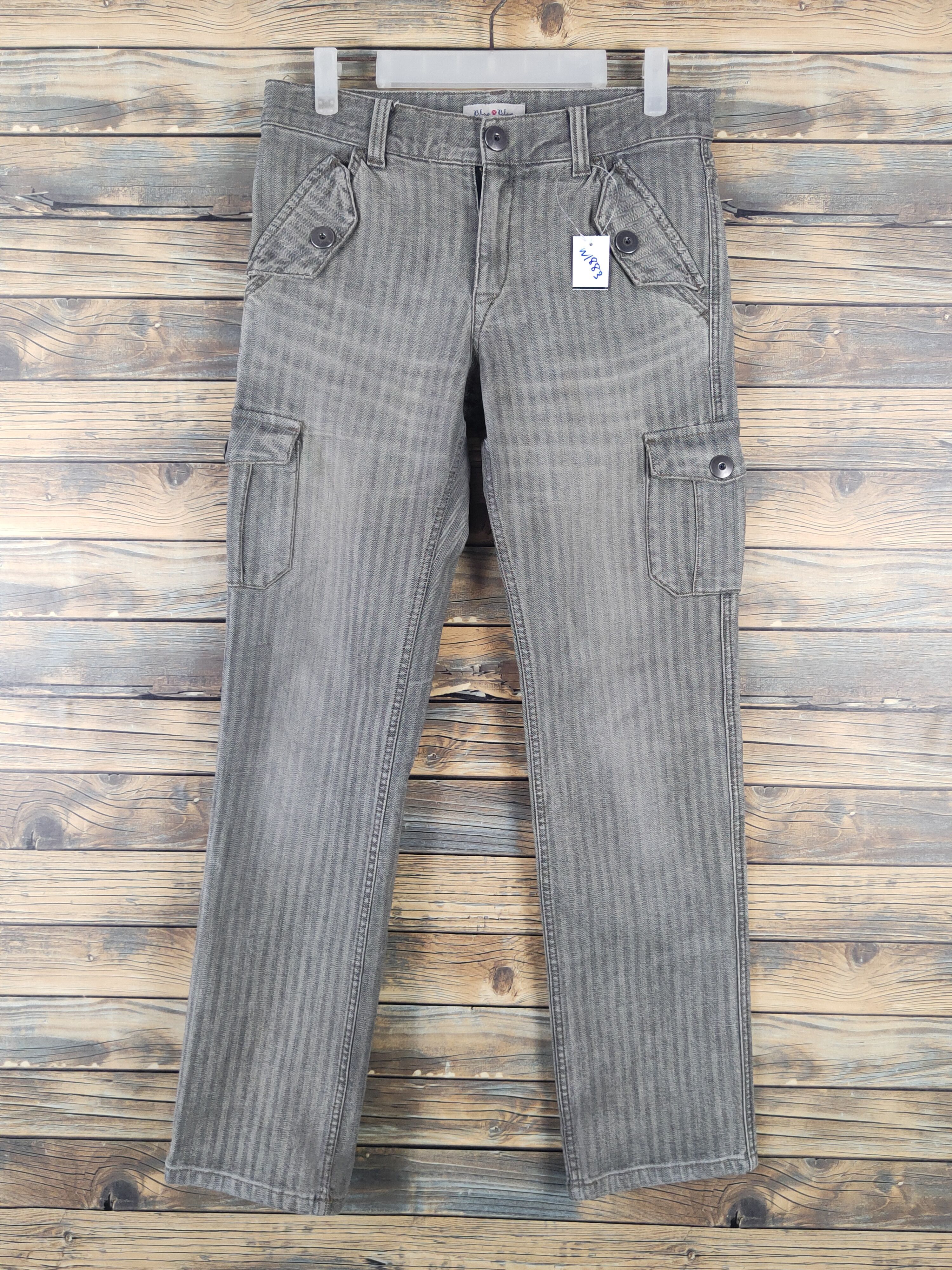 Blue Blue Japan DL Blue by Blue Black White Multipocket Cargo Pants #W1883 Size US 29 - 1 Thumbnail