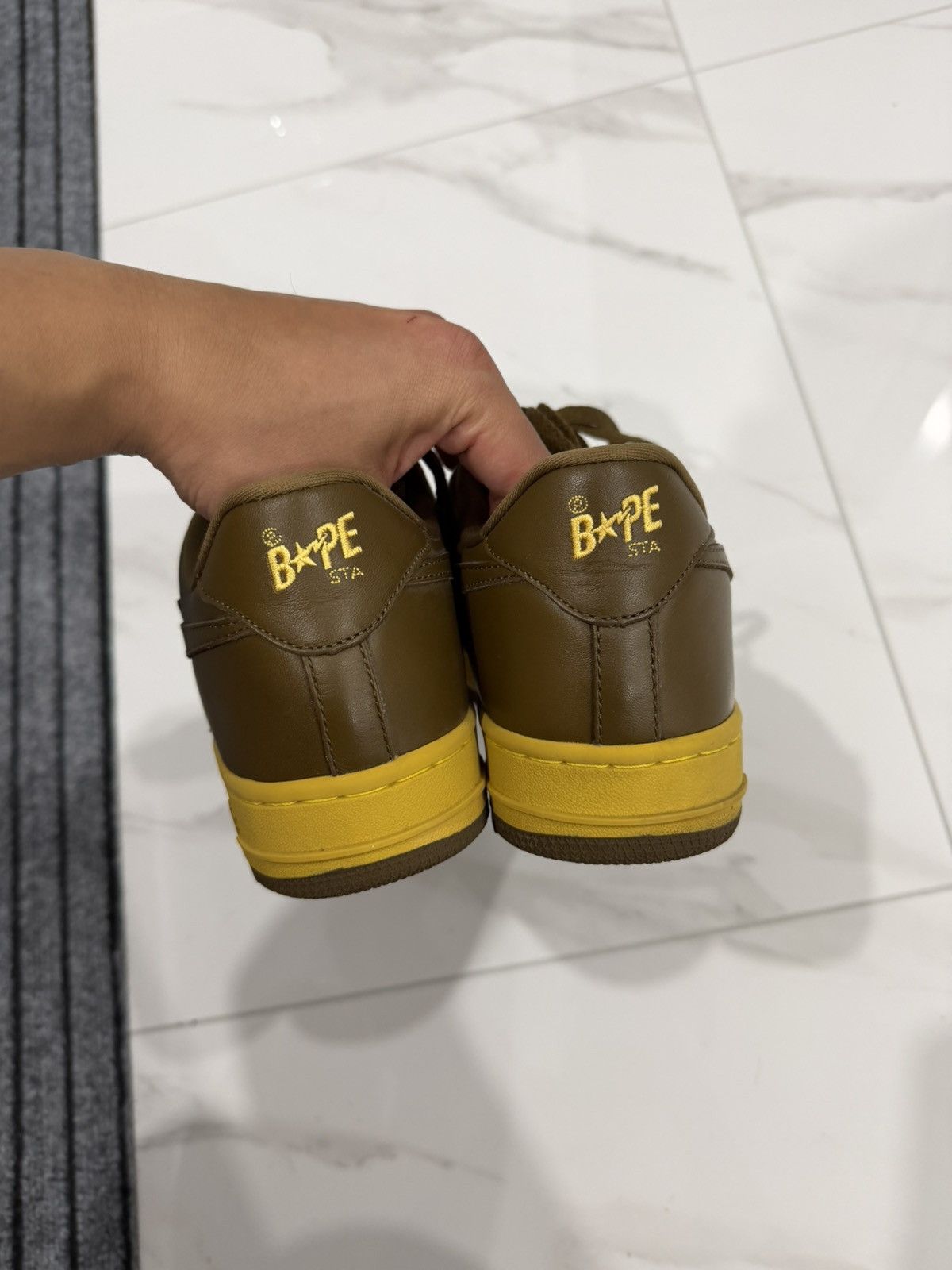 Bape Bapesta Leather Suede FS-001 Size 10.5 Size US 10.5 / EU 43-44 - 4 Thumbnail