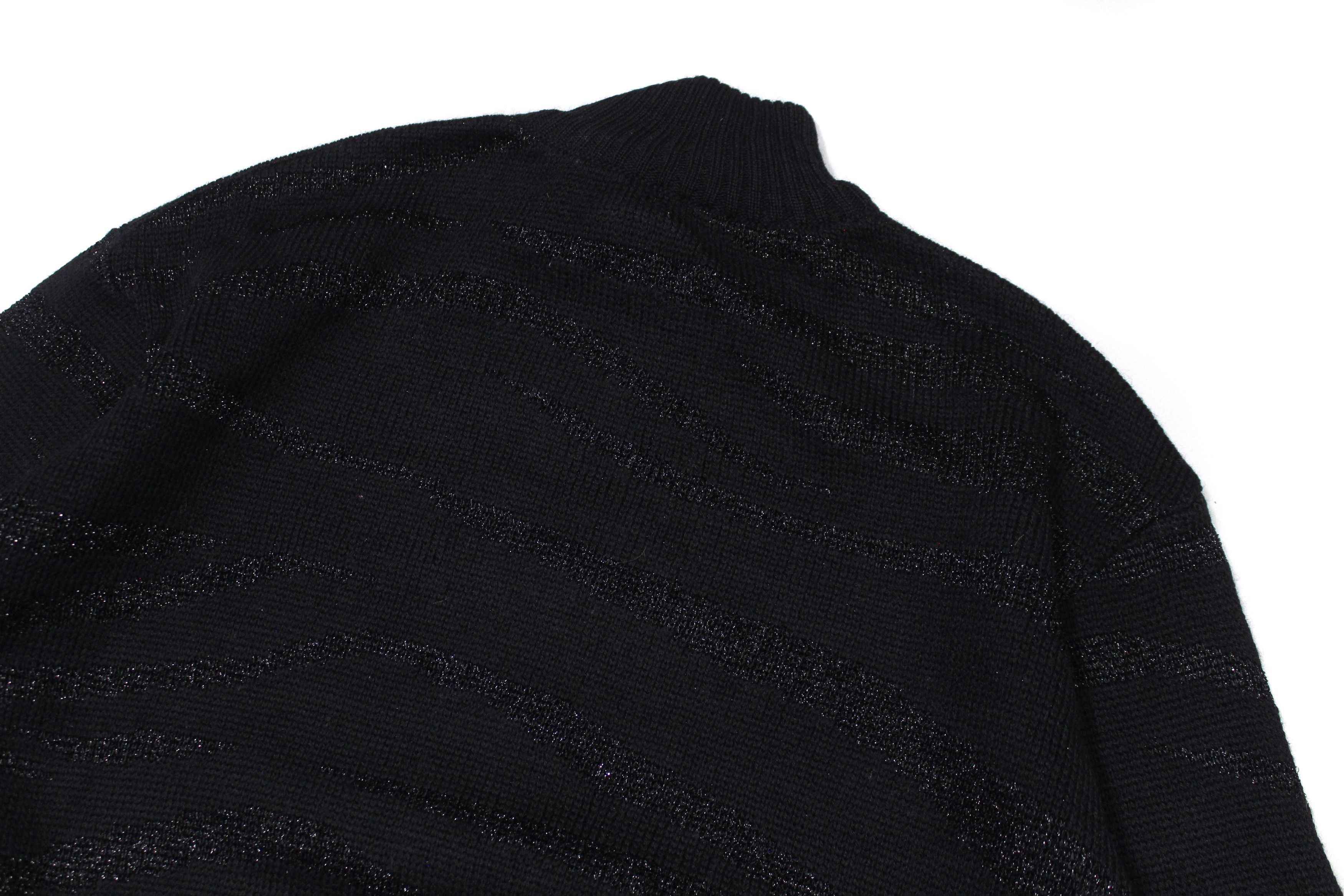 Saint Laurent Paris 80S Rive Gauche "Waves" Stretch Knit Vintage Size M / US 6-8 / IT 42-44 - 5 Thumbnail