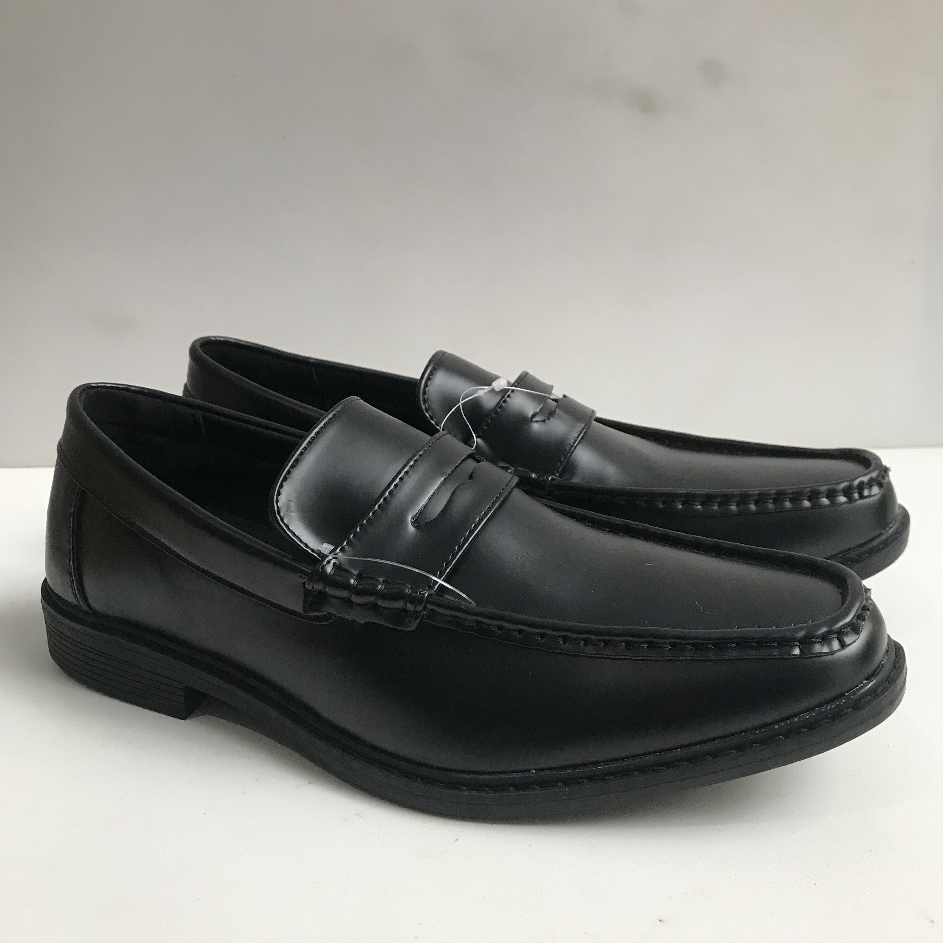 Designer Penny Loafers Hunters Bay Solid Black Smooth leather Size US 10 / EU 43 - 2 Thumbnail