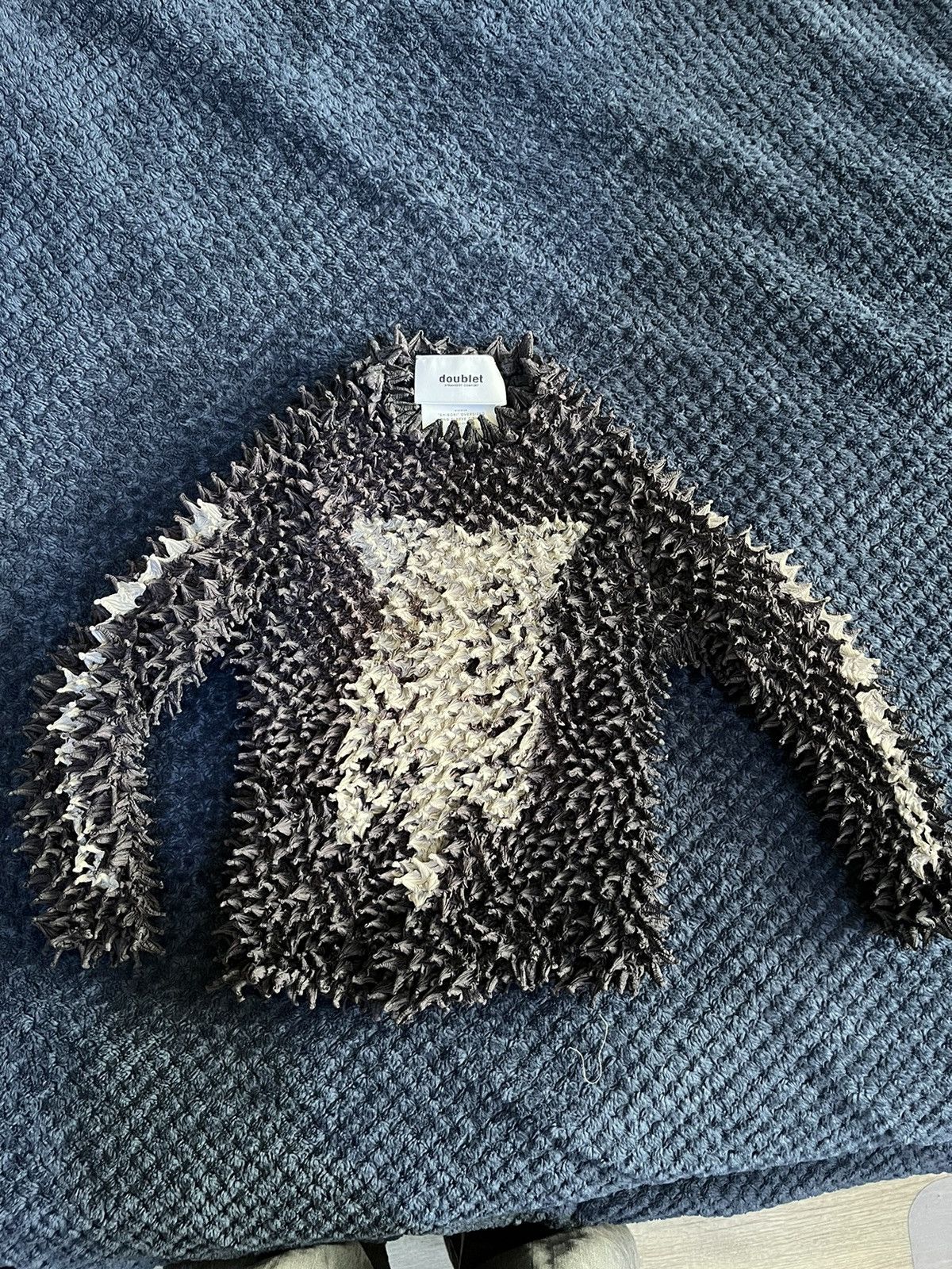 image of Doublet Skeleton Shibori Longsleeve in Black, Men's (Size Large)