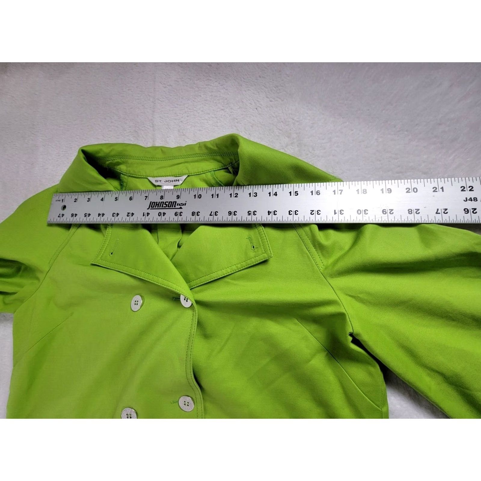 St. John St. John Blazer Shirt Women 3/4 Sleeve Green Double Breasted Coat Jacket Medium Mens Womens (adjust final gender tag if applicable) Size M / US 6-8 / IT 42-44 - 6 Thumbnail