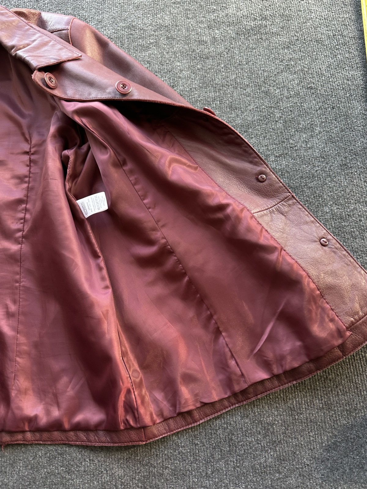 Other 🚨VNTG LEATHER JACKET COAT AVANT GARDE WESTERN DARK RED Size US M / EU 48-50 / 2 - 10 Thumbnail