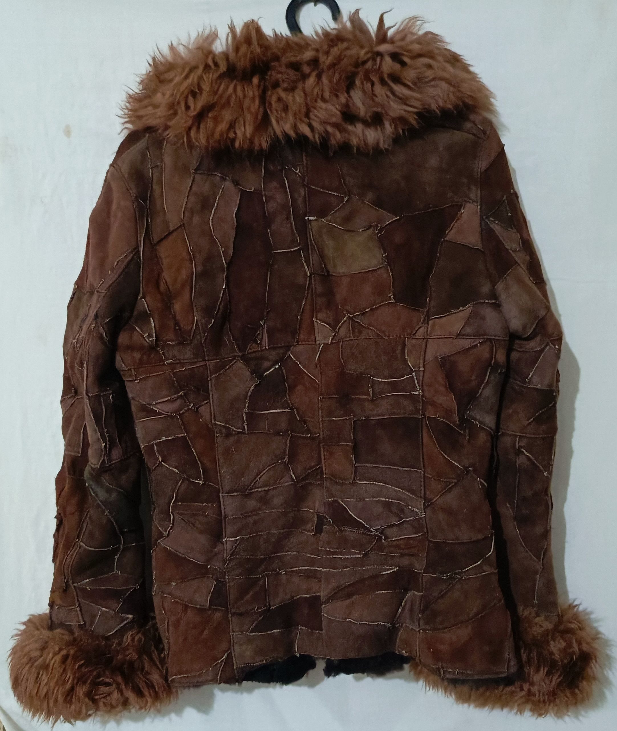 If Six Was Nine PATCHWORK Raccoon Fur Rabbit Leather Jacket Size US S / EU 44-46 / 1 - 2 Thumbnail