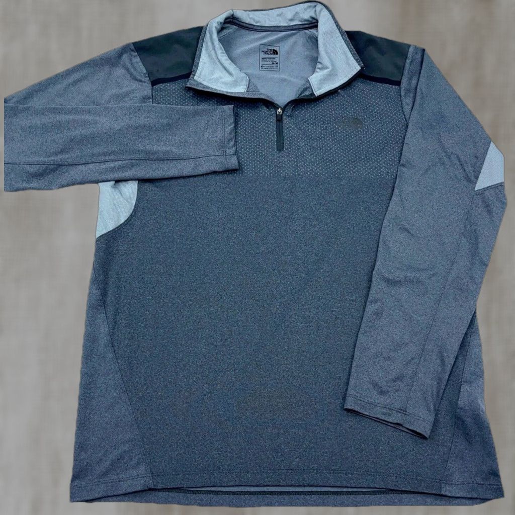 The North Face The North Face Sweater Men M Gray Pullover 1/4 Zip Logo Zipper Performance Mock Neck Casual Size US M / EU 48-50 / 2 - 1 Thumbnail