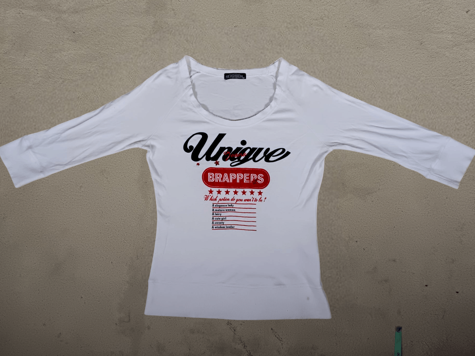 Japanese Brand UNIQUE JEANS BRAPPERS Crew Neck T-Shirt Longsleeve Size US M / EU 48-50 / 2 - 9 Thumbnail