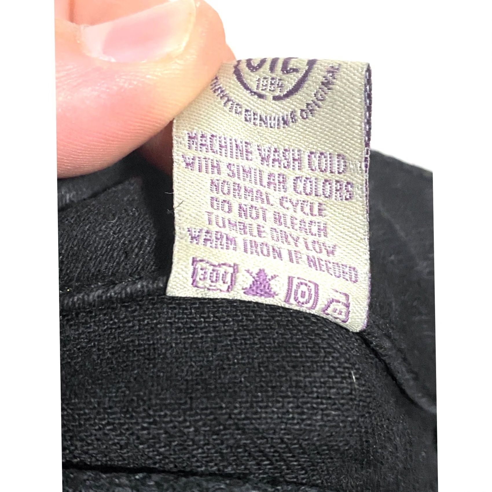 Vintage American Rag Cie Jeans Straight Low Rise 31in Inseam Juniors 3 Black Denim Womens Jeans Whimsigoth Goth Capsule Vintage No Size 26" / US 2 / IT 38 - 8 Thumbnail