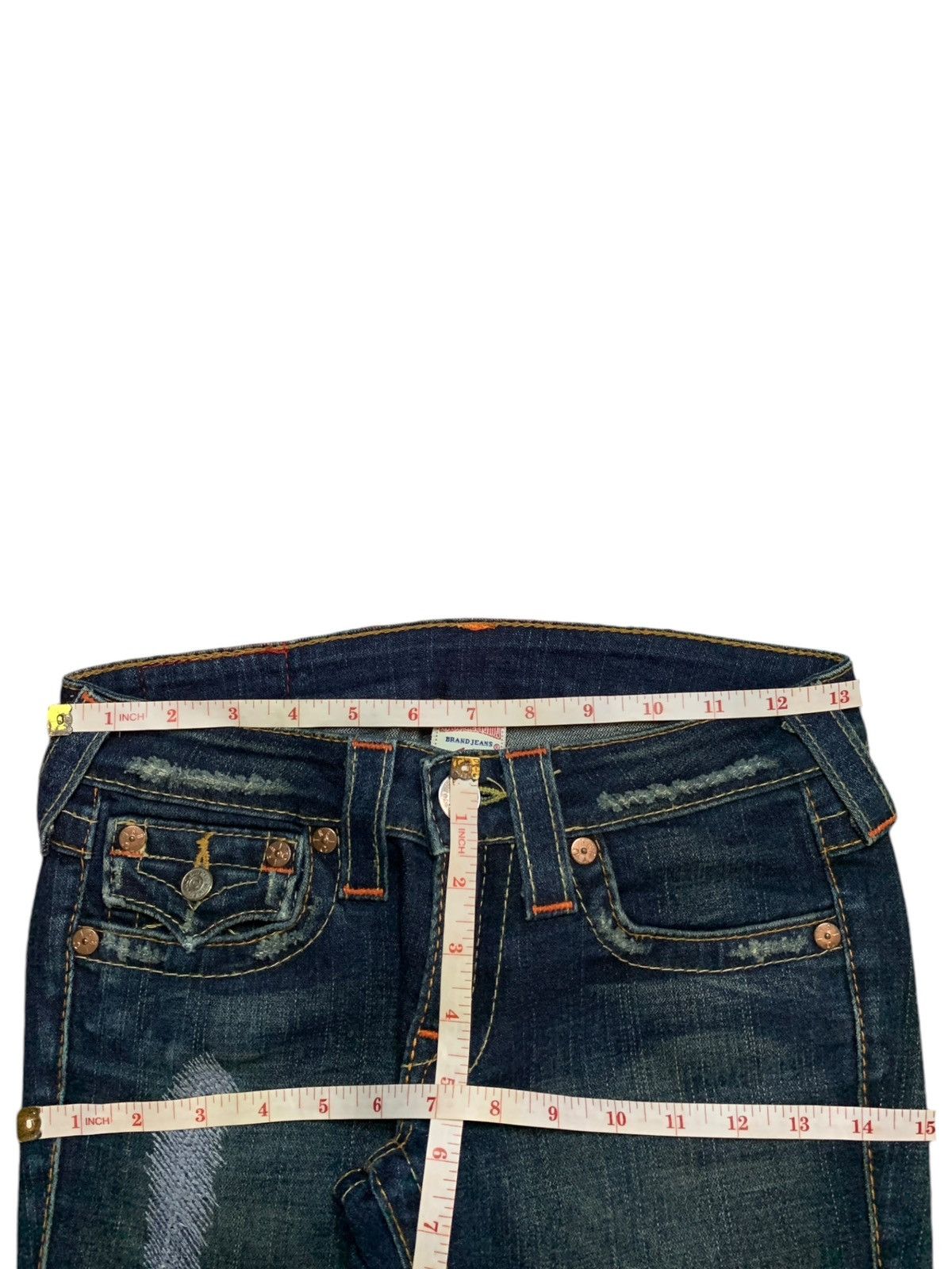 True Religion Vintage USA True Religion Mud Wash Distressed Flare Jeans Size 26" / US 2 / IT 38 - 14 Thumbnail