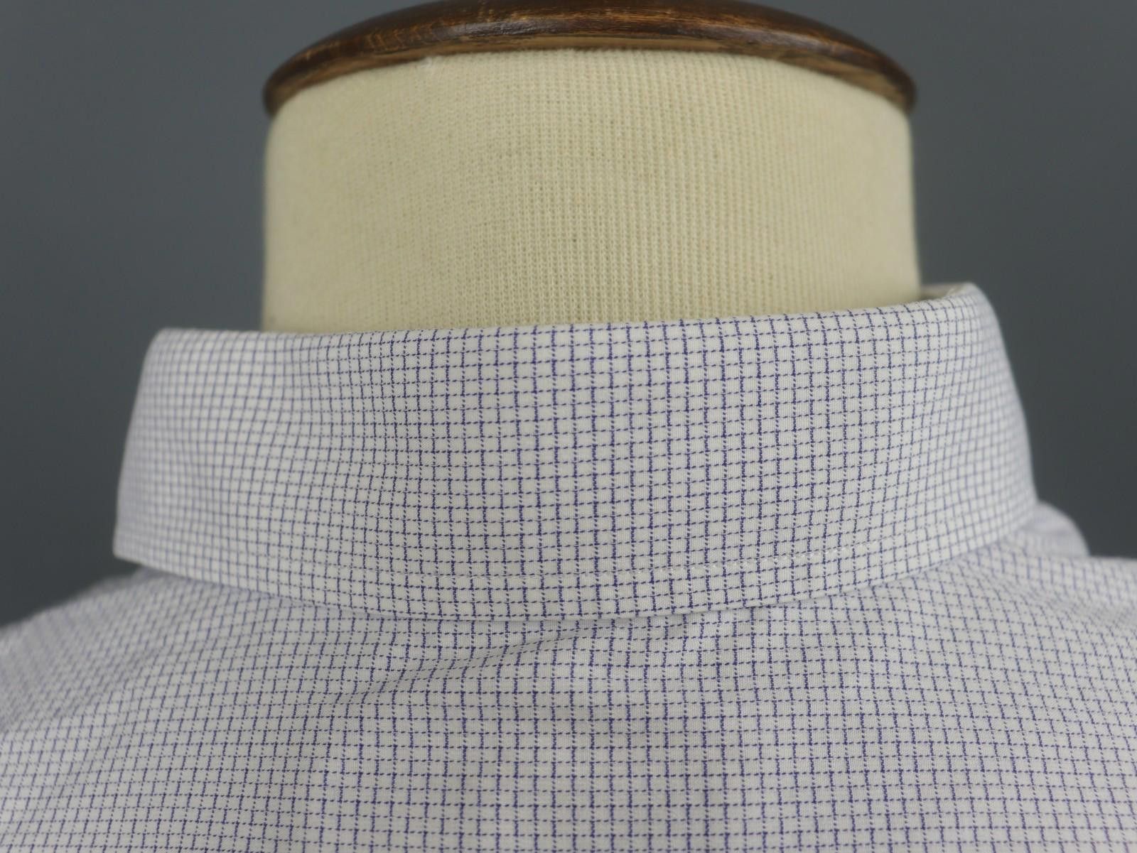 Eton Eton White Geometric 100% Cotton Dress Shirt Size 41 Size 38R - 11 Thumbnail