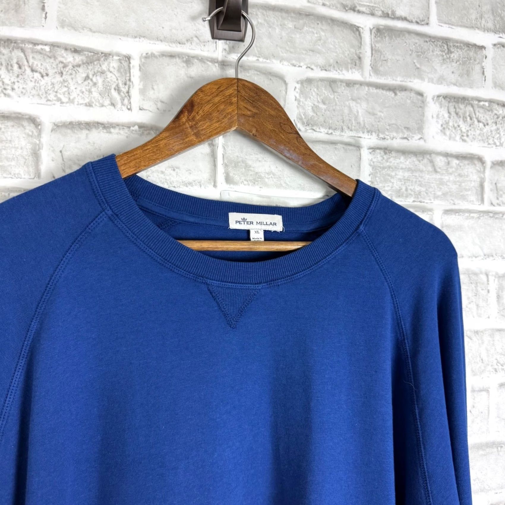 Peter Millar Peter Millar Raglan Crewneck Sweatshirt XL Royal Blue Pullover Long Sleeve Size US XL / EU 56 / 4 - 2 Thumbnail