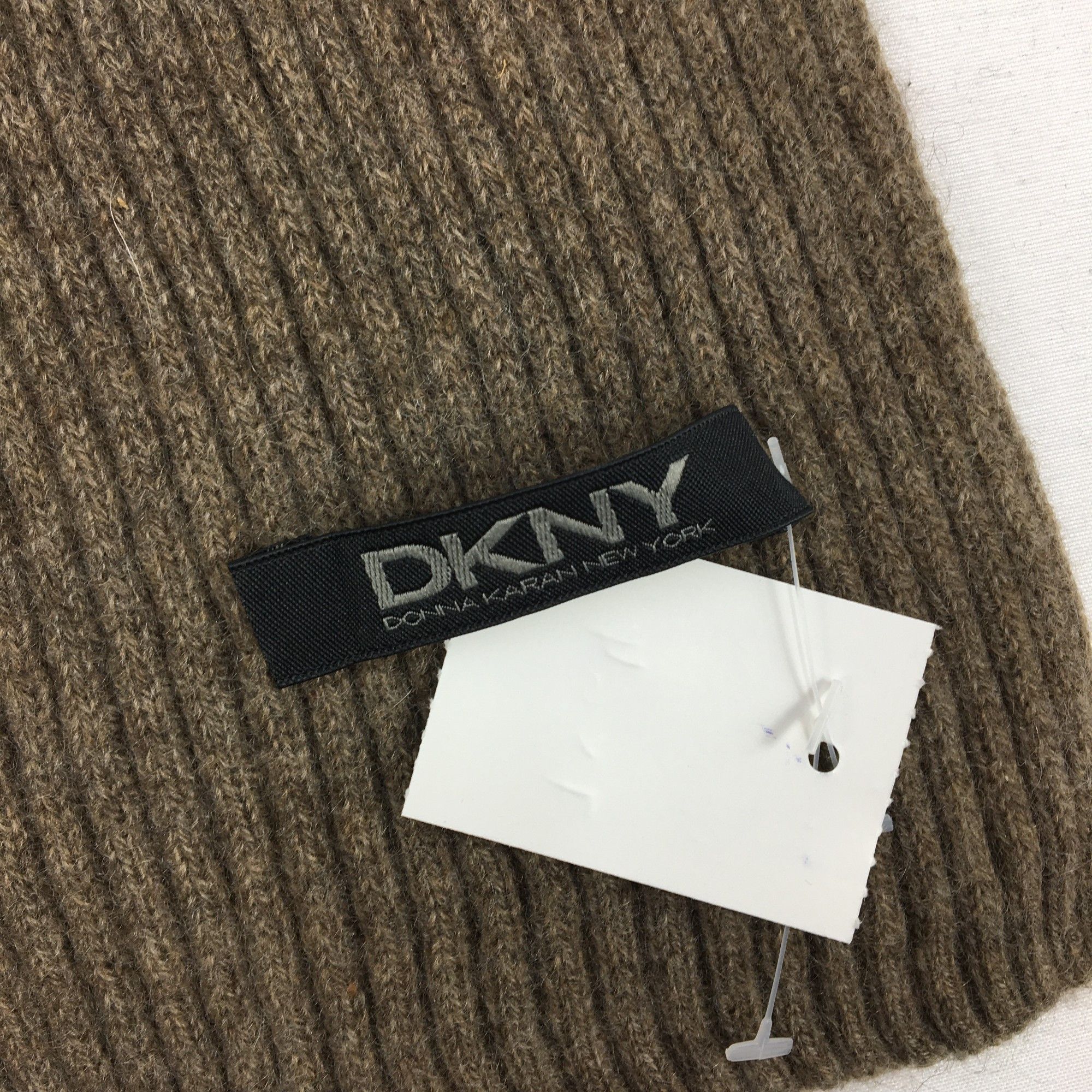 DKNY Vintage 90s DKNY Scarf Muffler Knitted Wool Cashmere Scarves Size ONE SIZE - 4 Thumbnail