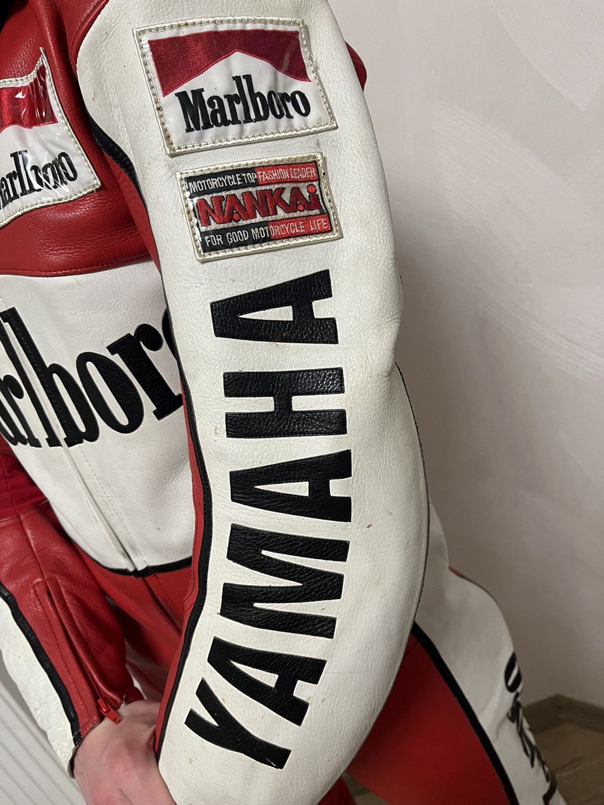Marlboro × Yamaha Very Rare Marlboro Yamaha Leather Jacket Overalls Size US L / EU 52-54 / 3 - 8 Thumbnail