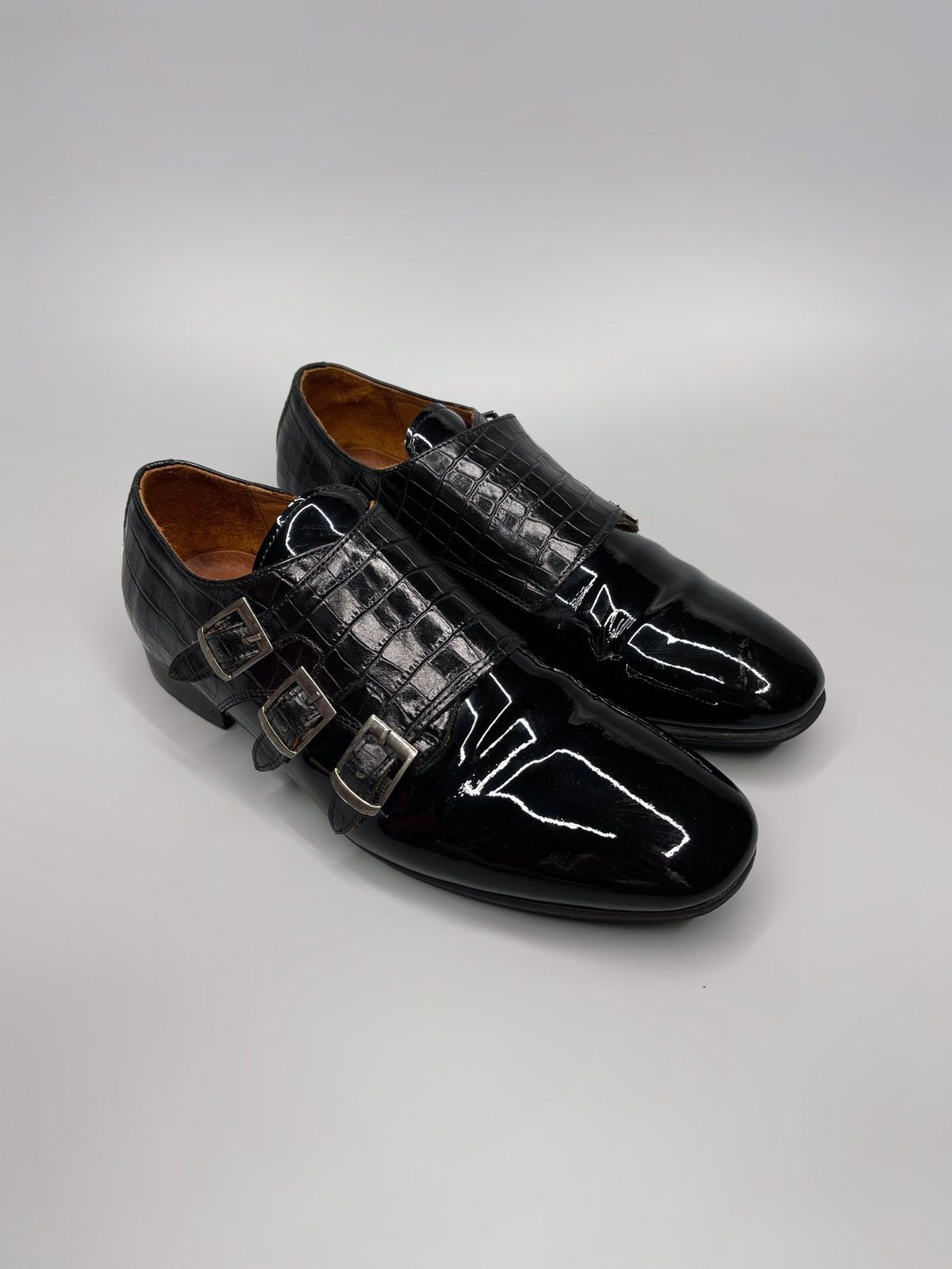 Santoni Santoni Triple Monk Strap Shoes Double Monk Strap Size US 6 / IT 36 - 3 Thumbnail