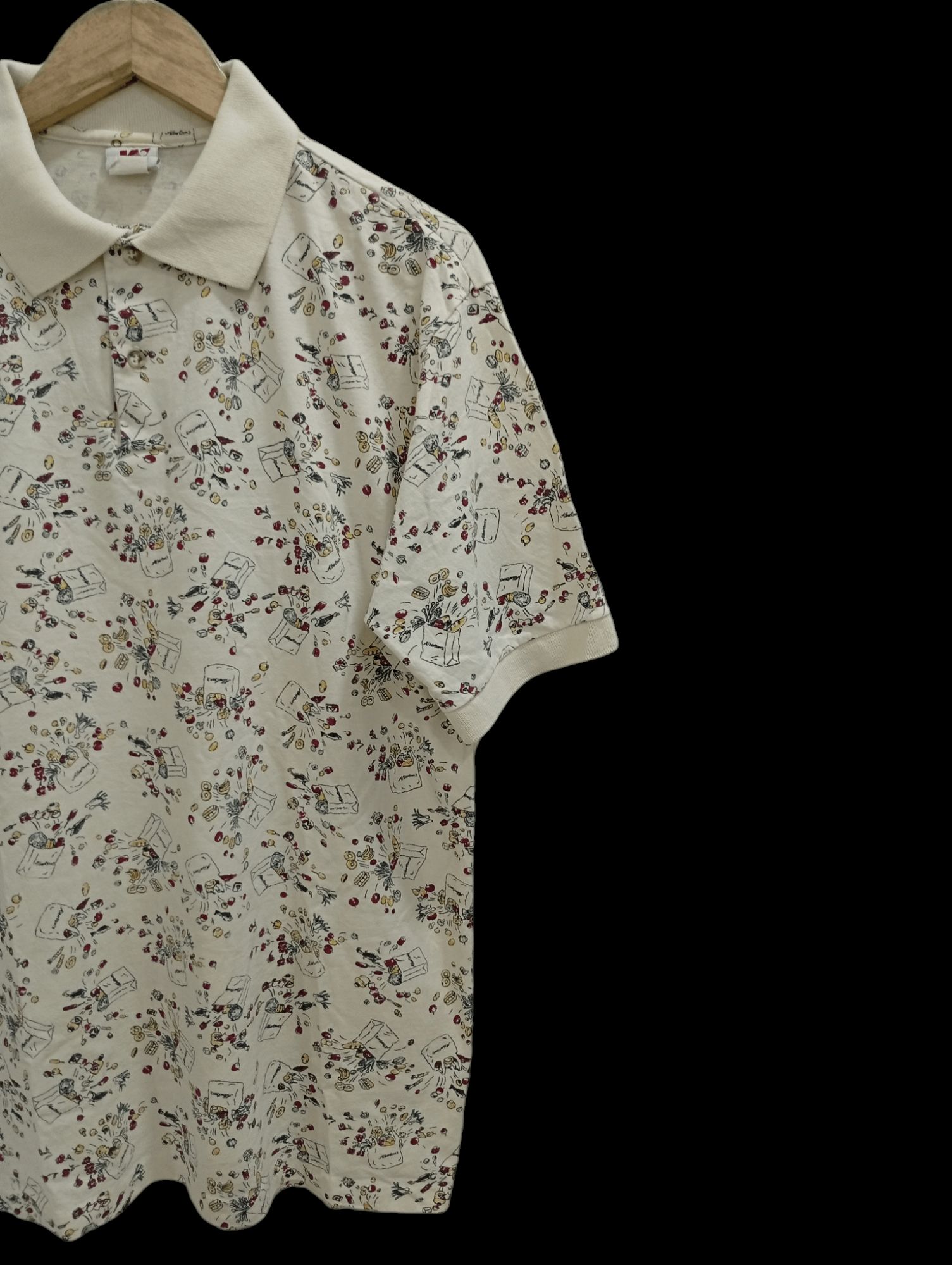 Japanese Brand × Vintage 🔥🔥Vintage Whang Full Print Polo T-Shirt Size US L / EU 52-54 / 3 - 4 Thumbnail