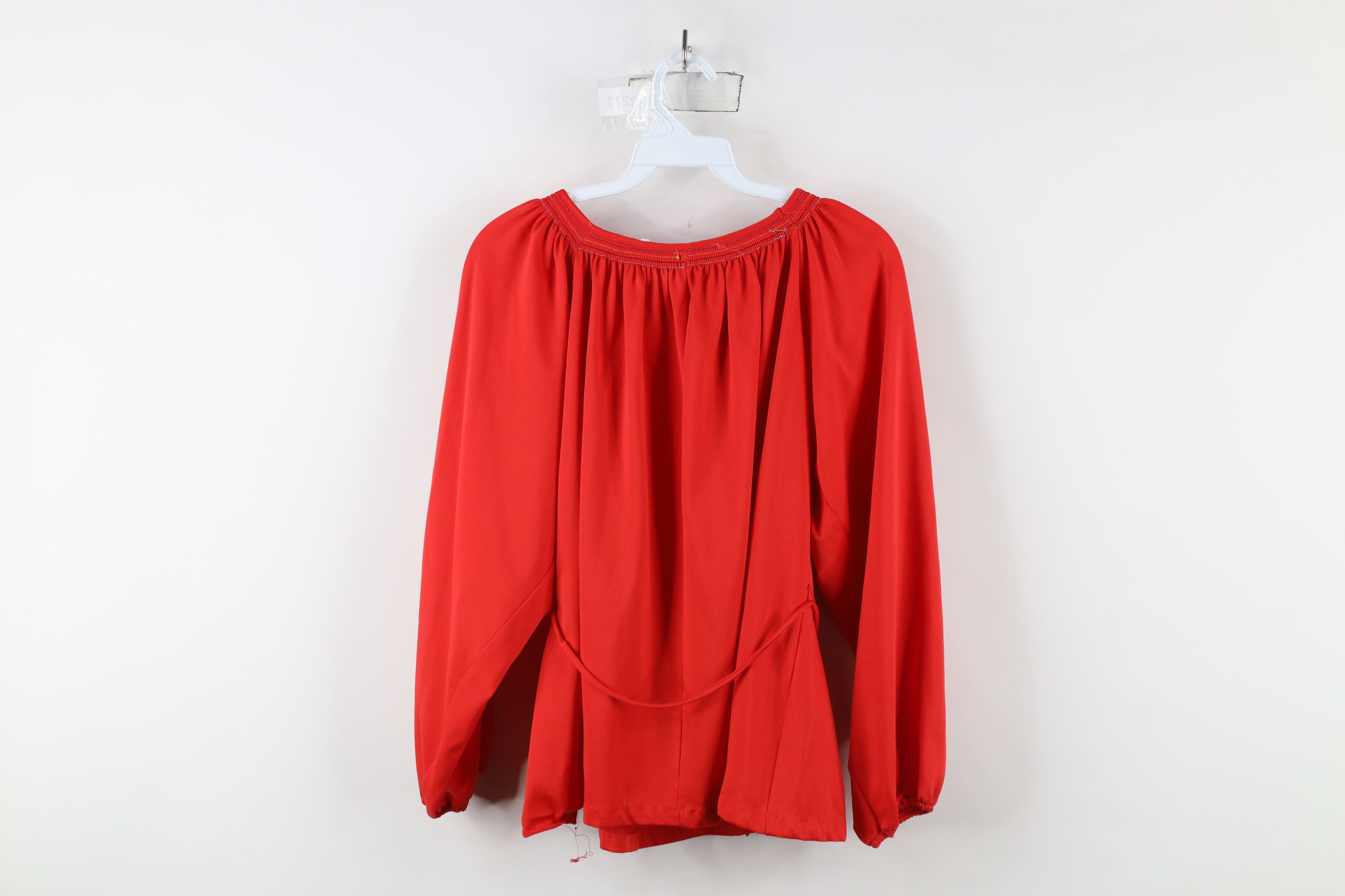 Vintage Vintage 70s Boho Chic Tie Front Knit Blouse Top Shirt USA Size XXL / US 16-18 / IT 52-54 - 11 Thumbnail