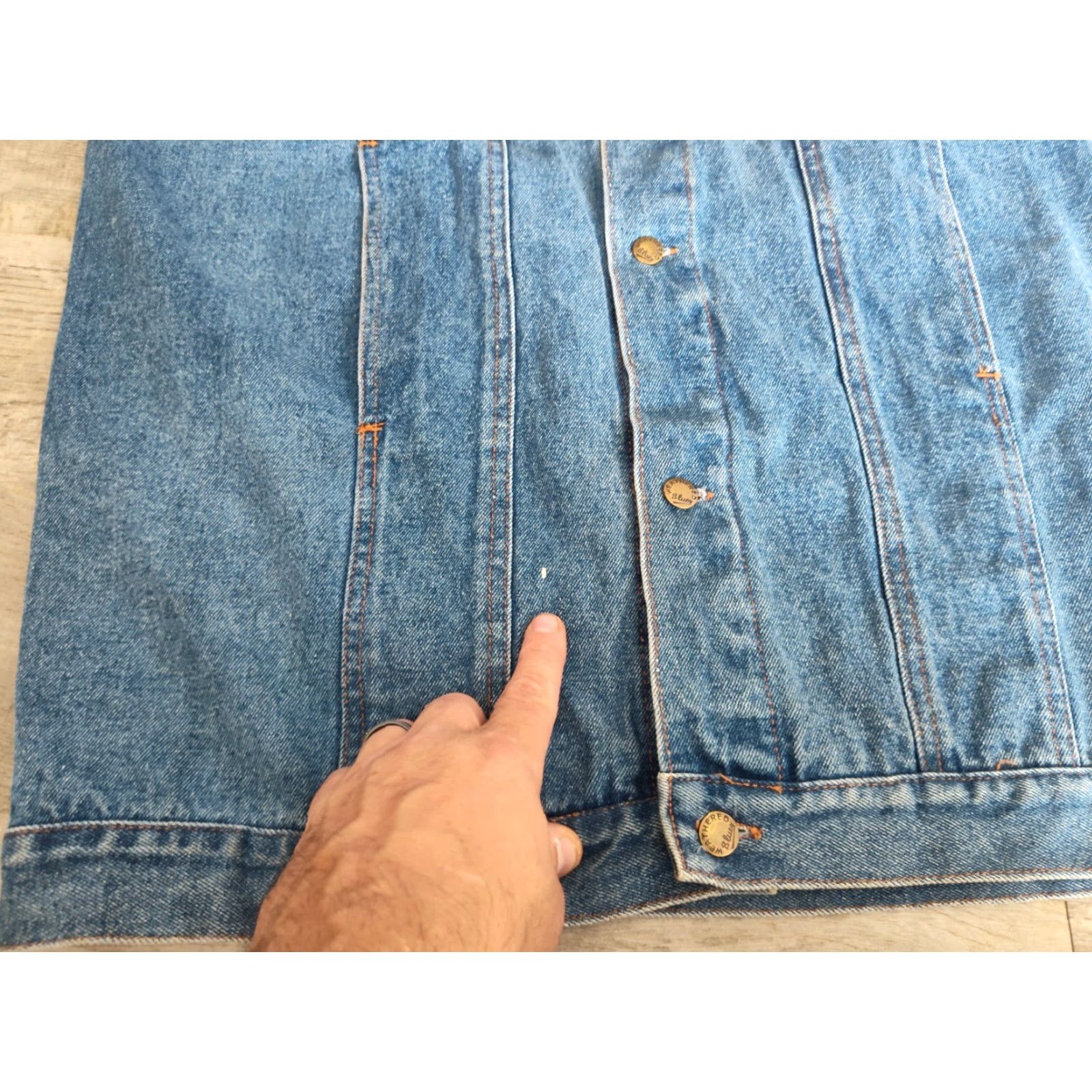 Vintage VINTAGE Weathered Blues by Polo Ralph Lauren Women's Oversized Denim Jacket M Blue 90s Classic Designer Casual Size 32" / US 10 / IT 46 - 7 Thumbnail