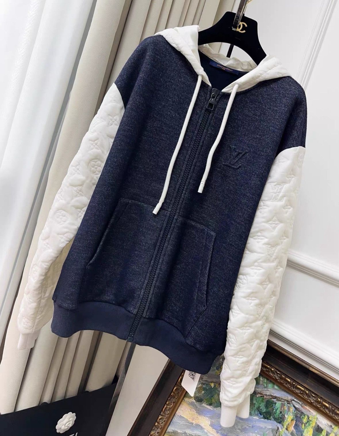Louis Vuitton Patchwork presbyopic embossed hooded jacket 2