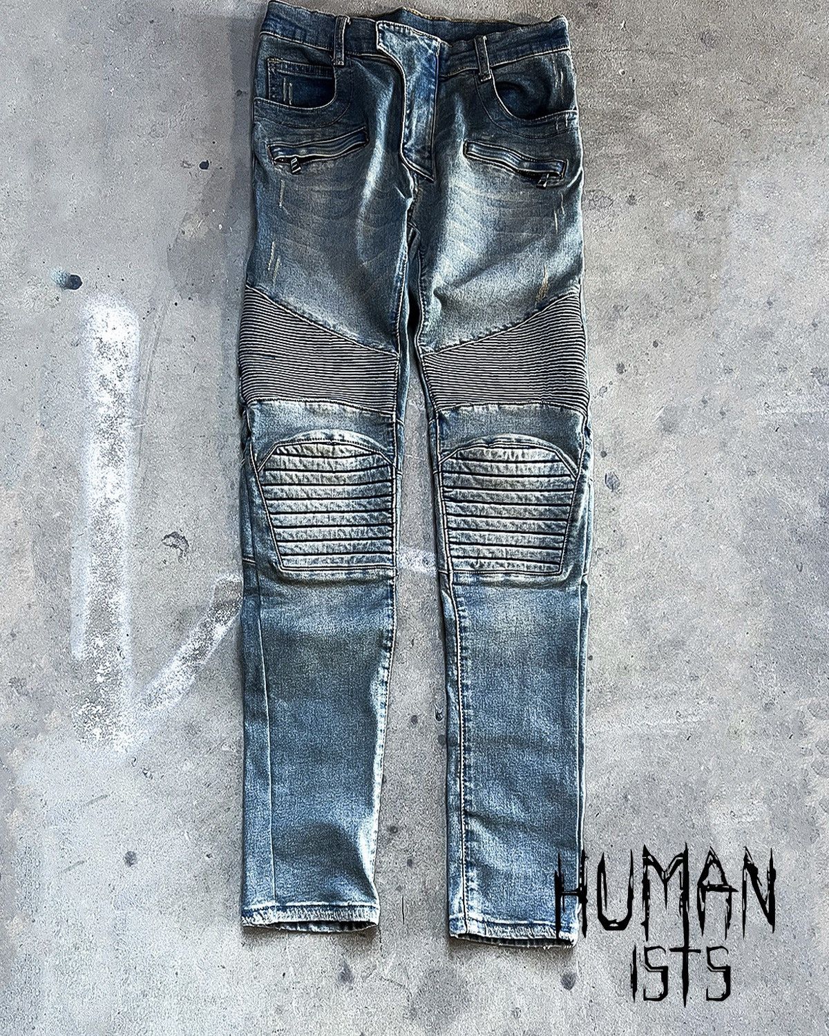 Balmain S/S14 REINFORCED BIKER DENIM Size US 31 - 1 Thumbnail