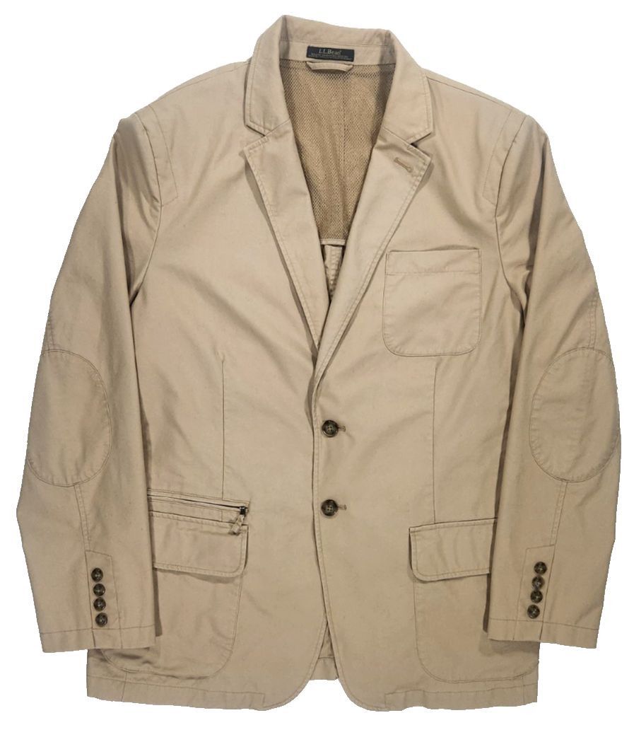 L.L. Bean L.L. Bean 44-Tall Cotton Sport Coat Blazer Elbow Patch Size 44L - 1 Thumbnail