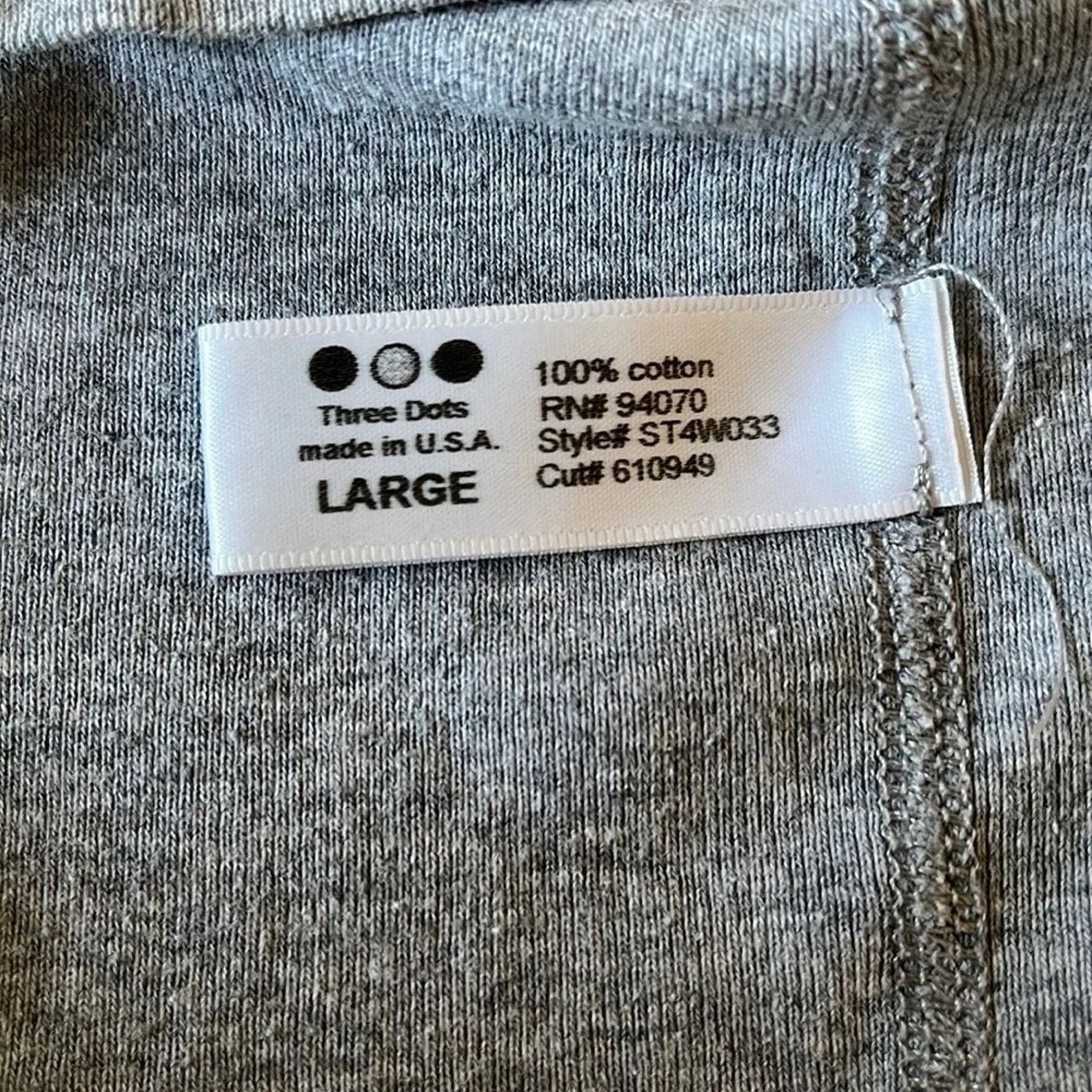 The Unbranded Brand Three dots Essential Heritage British Tee 3/4 sleeves, sz L Size L / US 10 / IT 46 - 2 Thumbnail