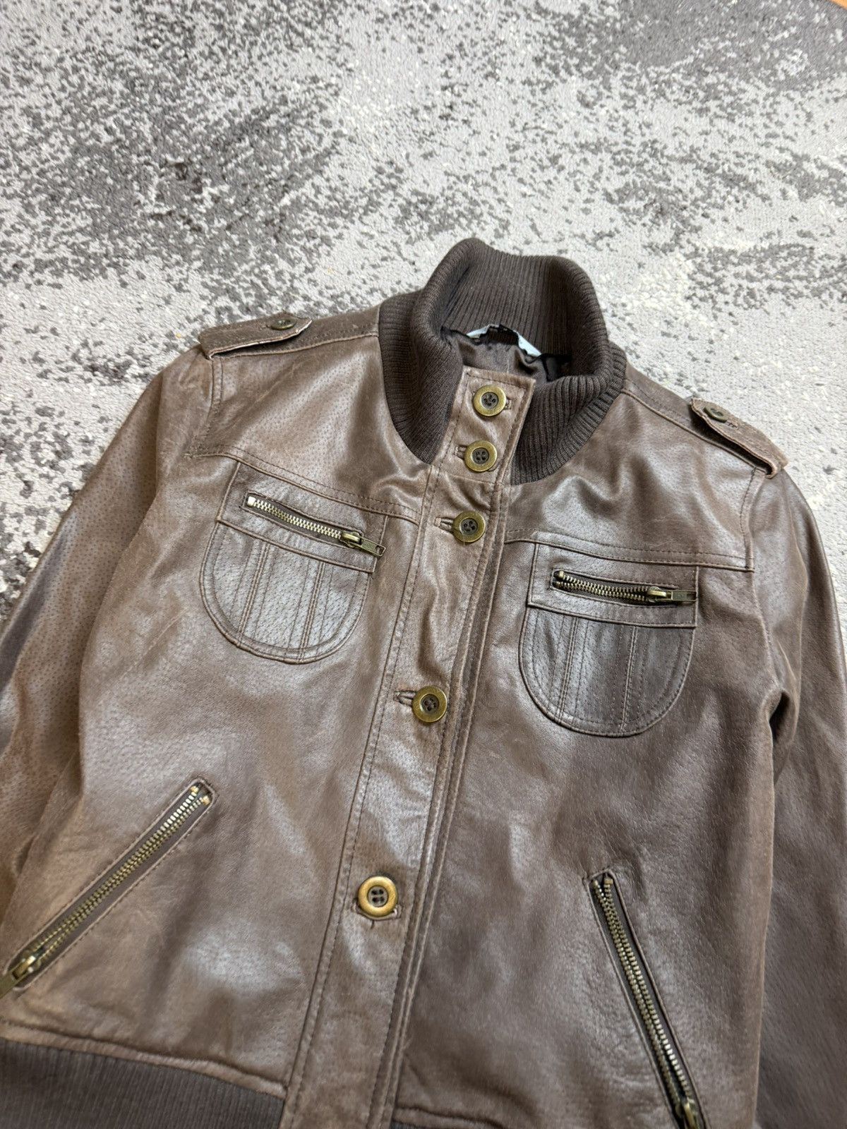Vintage Vintage Y2K Redherring Skin Leather Jacket High Collar Avan Size M / US 6-8 / IT 42-44 - 3 Thumbnail