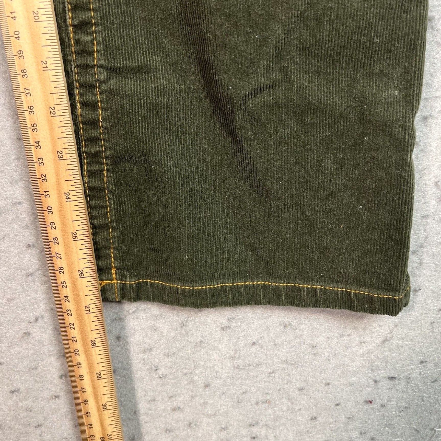 Tommy Hilfiger VINTAGE Tommy Hilfiger Women's Corduroy Pants 2000s Y2K Hipster Bootcut 10P Green Size 32" / US 10 / IT 46 - 5 Thumbnail