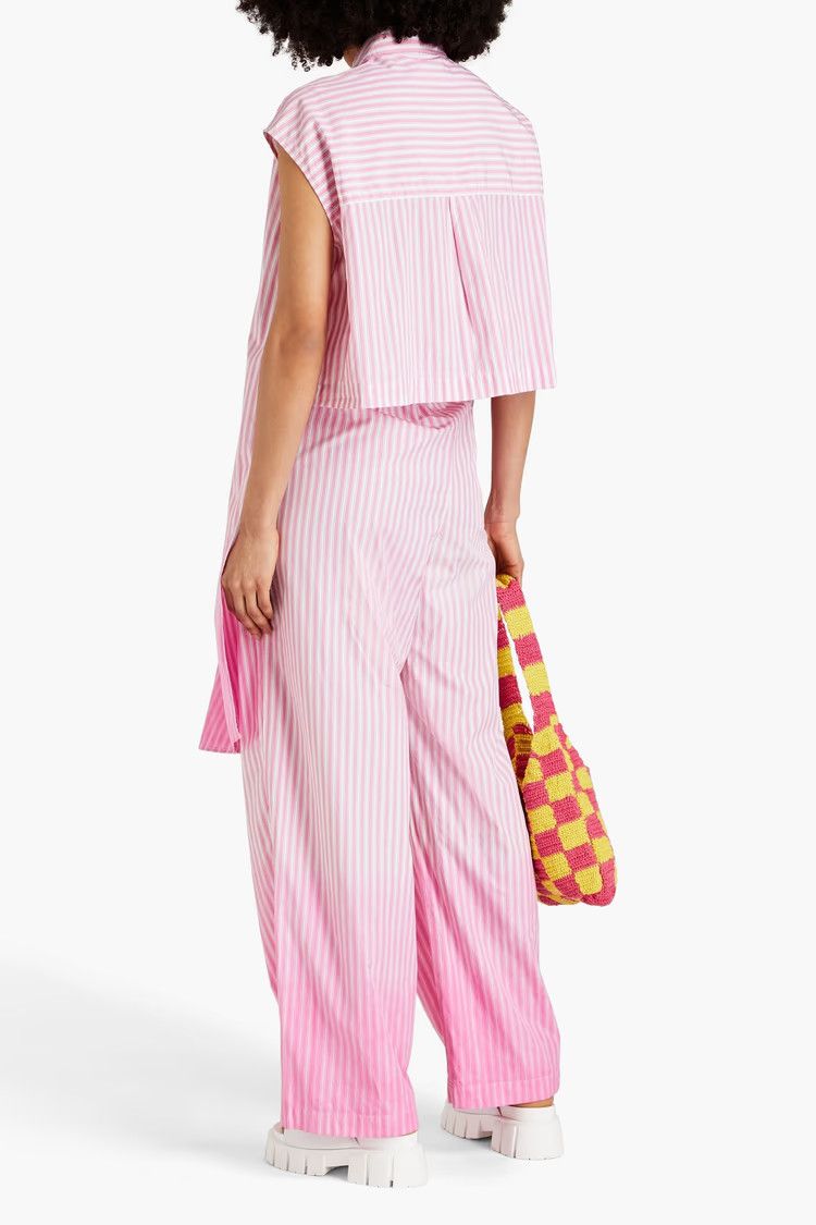 Marni o1y1125 Striped Shirt in Pink/White Size M / US 6-8 / IT 42-44 - 3 Thumbnail
