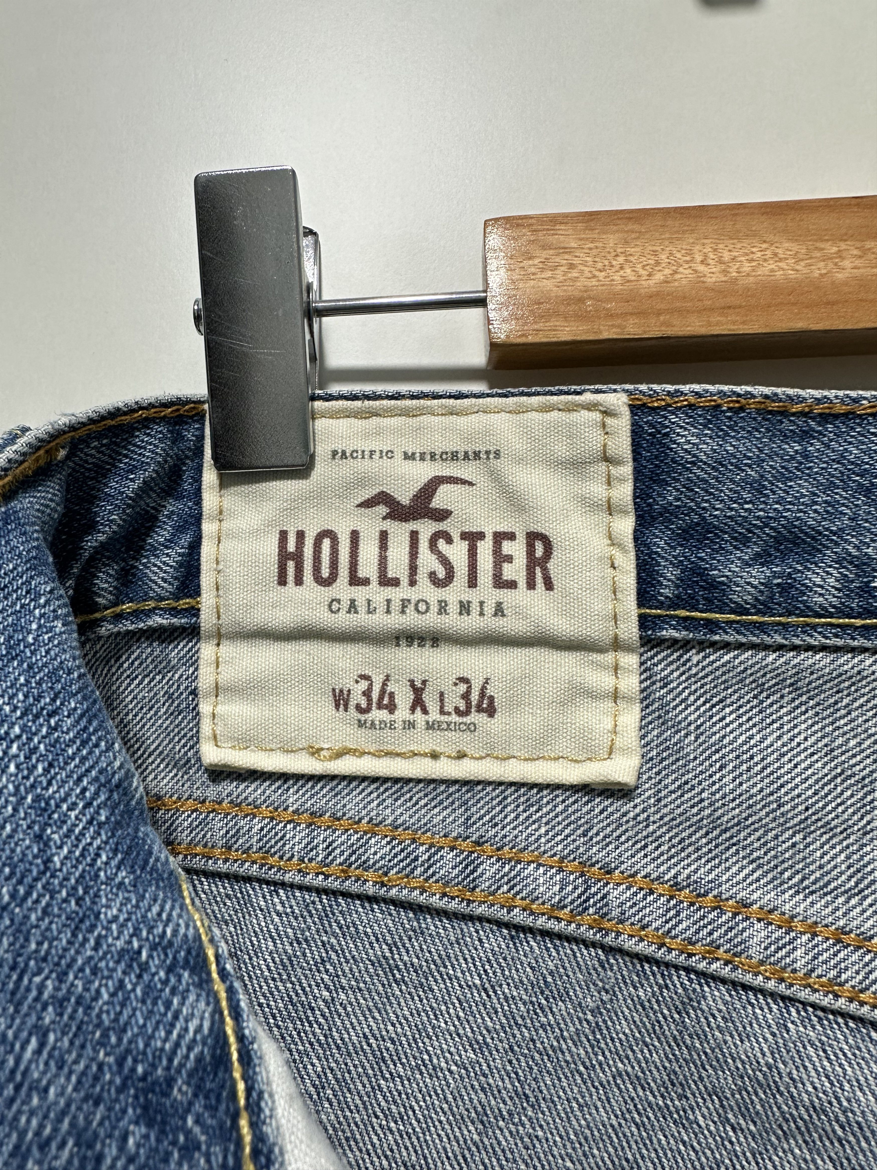 Hollister Hollister Light Blue Distressed Denim Jeans 34x34 Size US 34 / EU 50 - 7 Thumbnail