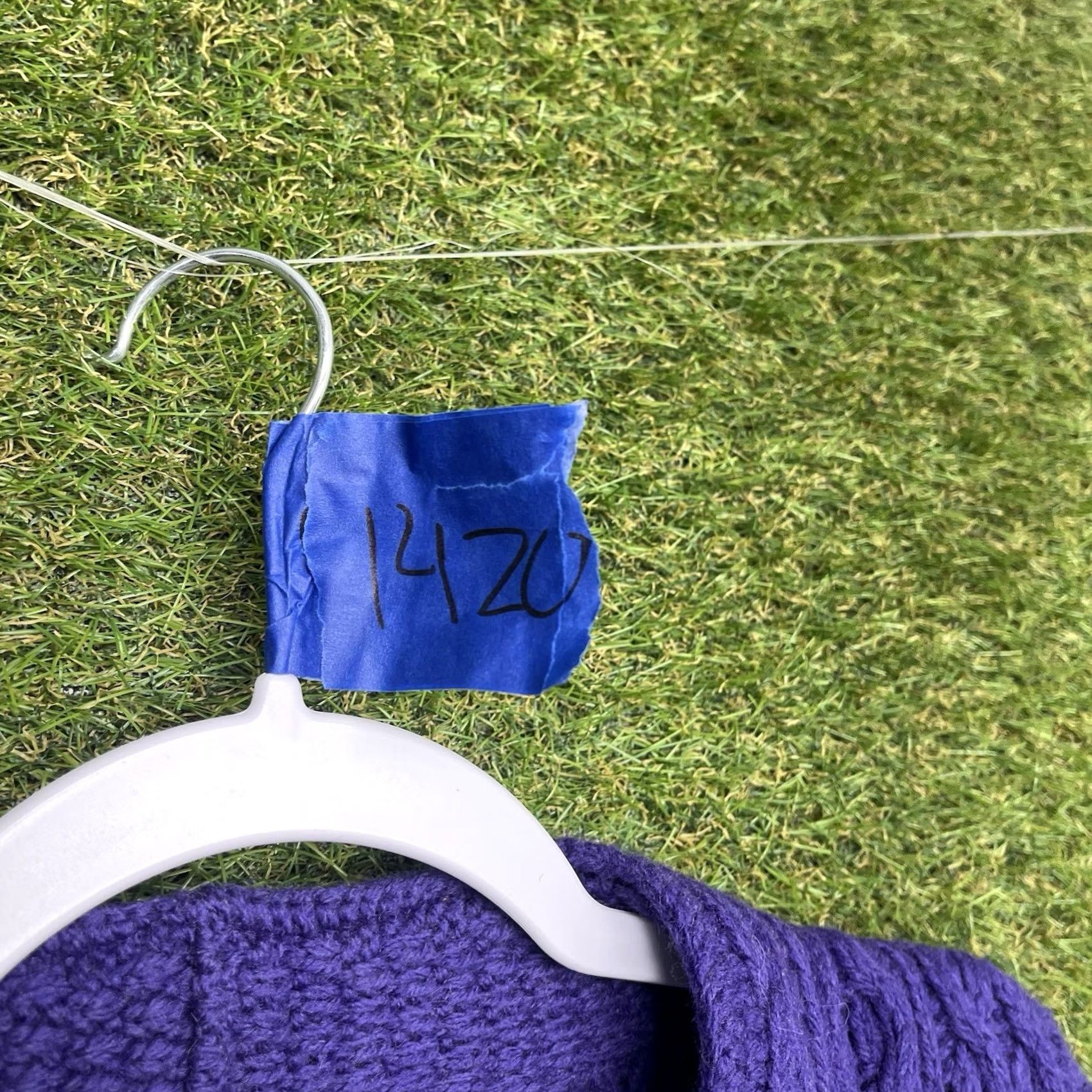 Vintage Aran Crafts Cardigan Sweater Womens XL 100% Merino Wool Purple Knit 90s Ir​ish Vintage? (But must be exact) Size XL / US 12-14 / IT 48-50 - 5 Thumbnail